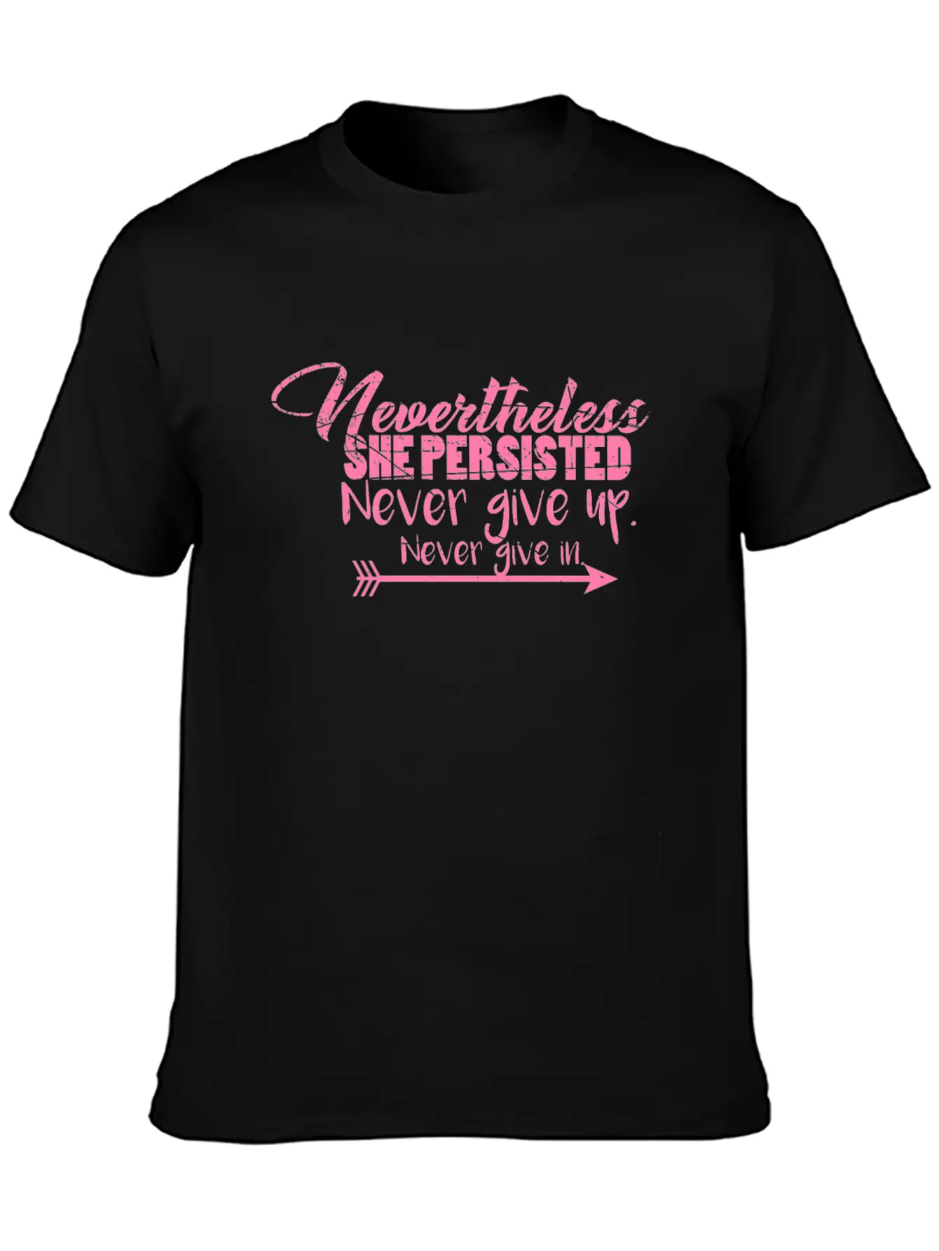 She Persisted Motivational Graphic Unisex Short Sleeve Soft Cotton T-Shirt – Casual Everyday Wear