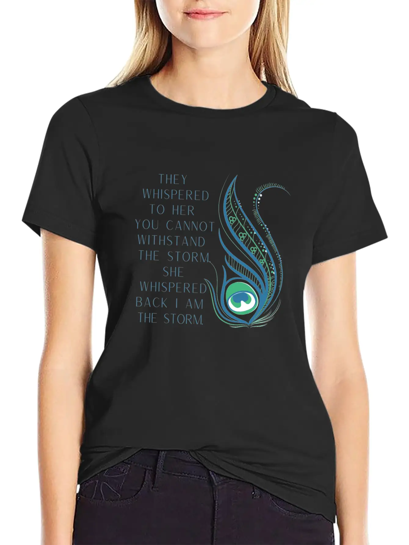 She Whispered Back I Am The Storm Comfortable Minimalist Graphic Tee – Summer Style Essential