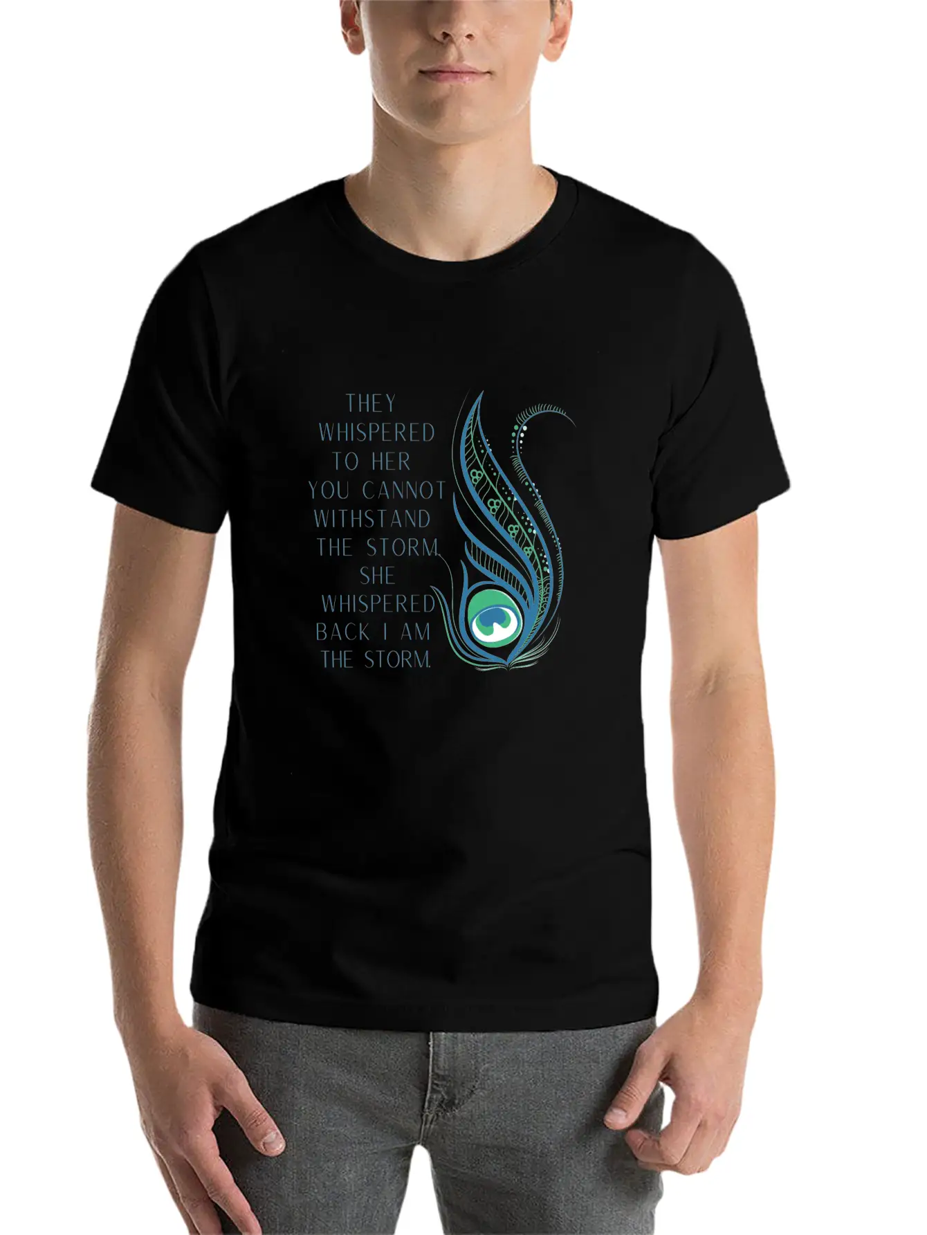 She Whispered Back I Am The Storm Comfortable Minimalist Graphic Tee – Summer Style Essential
