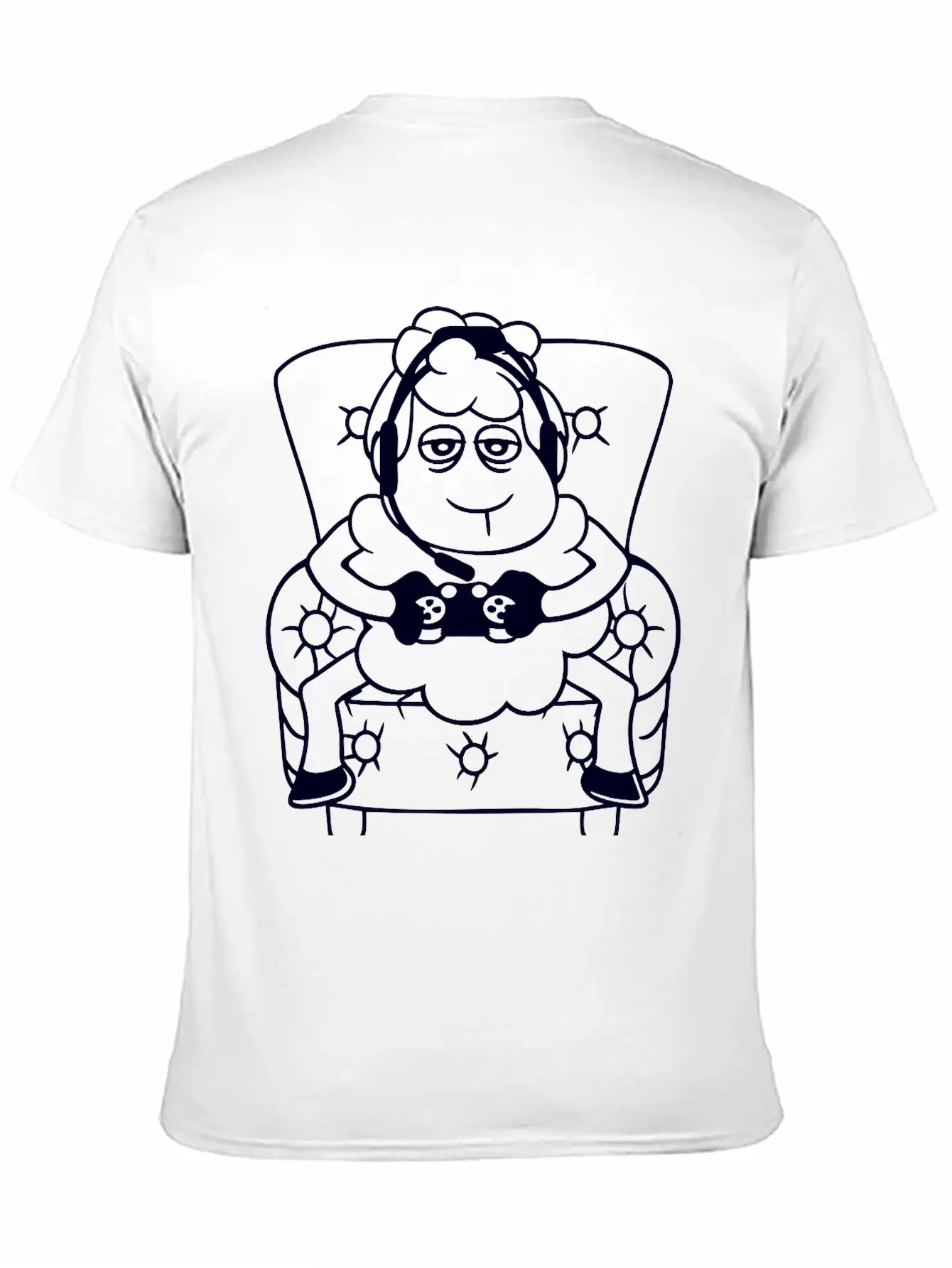 Sheep Gamer Armchair Controller Video Game Nerd Essential Unisex Summer Tee – Soft Cotton Casual Fit