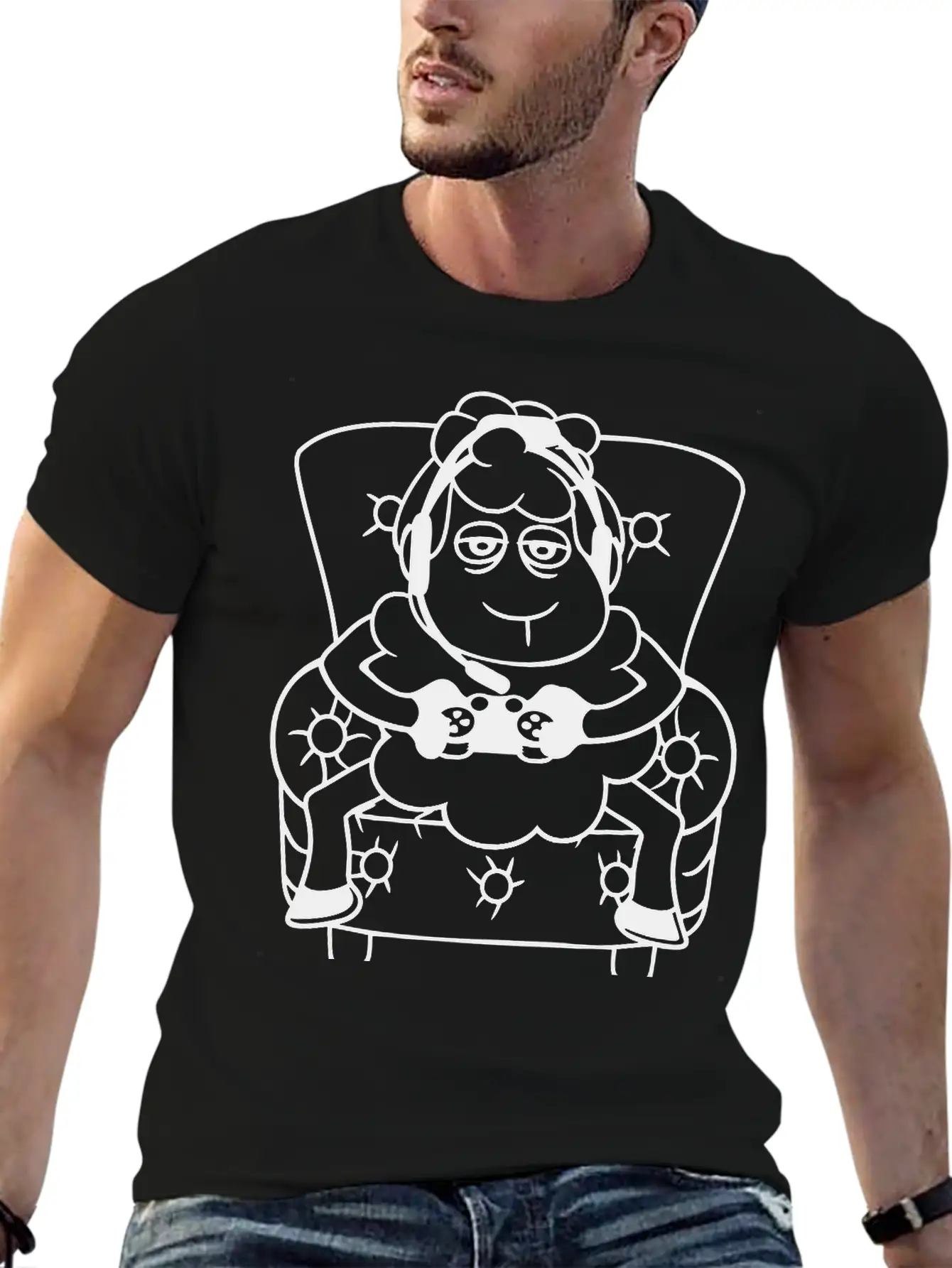 Sheep Gamer Armchair Controller Video Game Nerd Essential Unisex Summer Tee – Soft Cotton Casual Fit