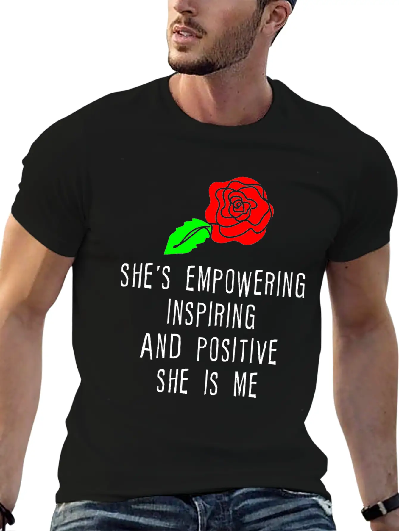 She's Empowering Inspiring And Positive She Is Me Unisex Short Sleeve Soft Cotton T-Shirt – Casual Everyday Wear