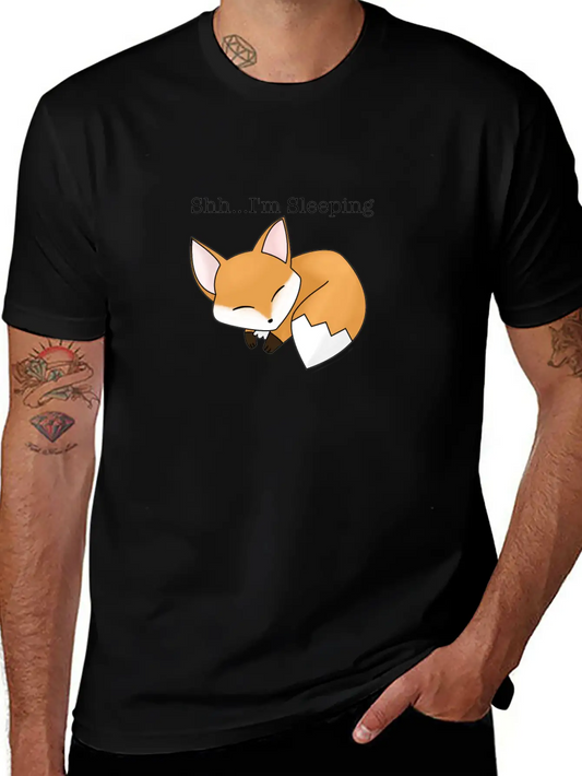 Shh...I'm Sleeping. Cute Sleeping Fox Stylish Everyday T-Shirt – Unisex Basic Cotton Tee