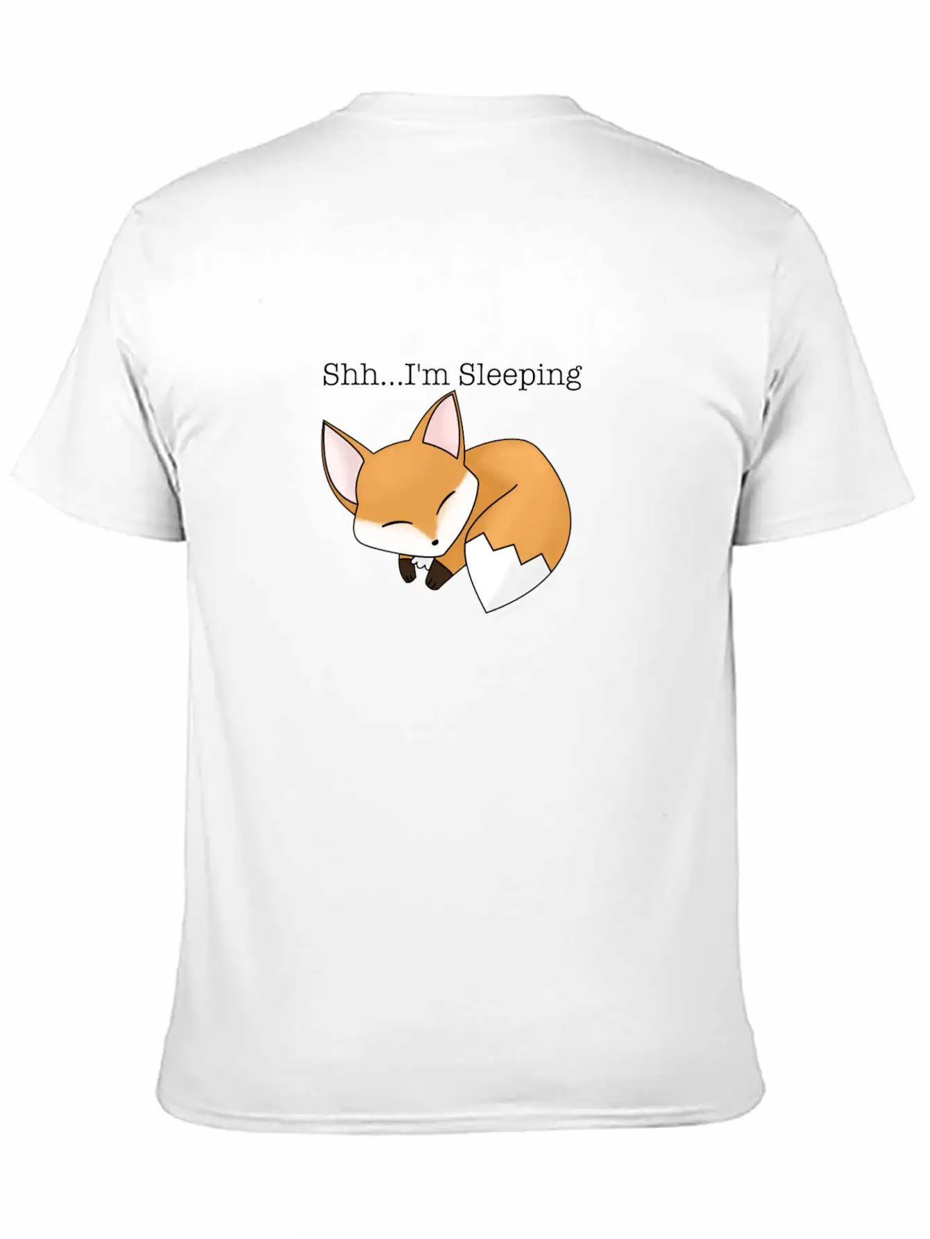 Shh...I'm Sleeping. Cute Sleeping Fox Stylish Everyday T-Shirt – Unisex Basic Cotton Tee