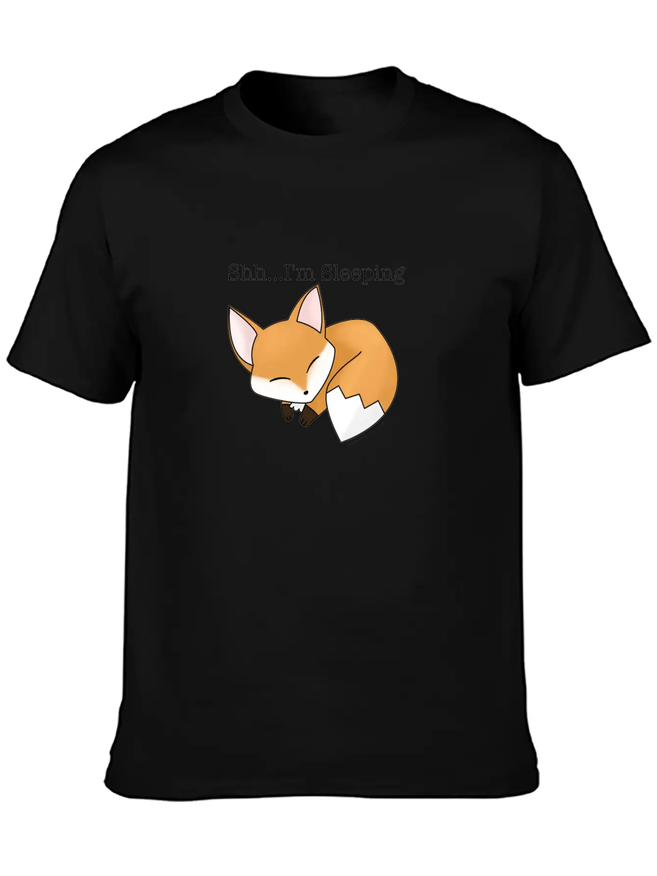 Shh...I'm Sleeping. Cute Sleeping Fox Stylish Everyday T-Shirt – Unisex Basic Cotton Tee