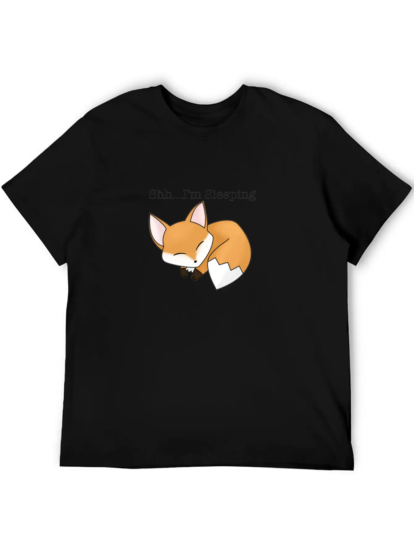 Shh...I'm Sleeping. Cute Sleeping Fox Stylish Everyday T-Shirt – Unisex Basic Cotton Tee