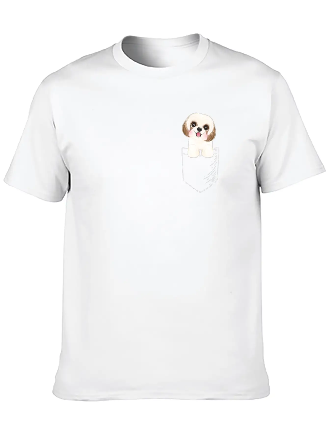 Shih Tzu Unisex Short Sleeve Soft Cotton T-Shirt – Casual Everyday Wear