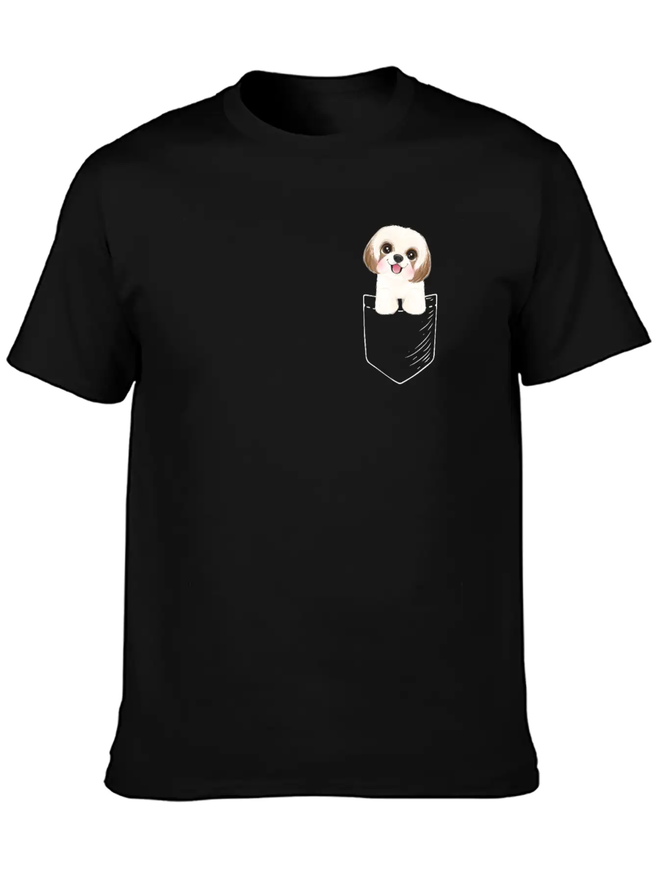 Shih Tzu Unisex Short Sleeve Soft Cotton T-Shirt – Casual Everyday Wear