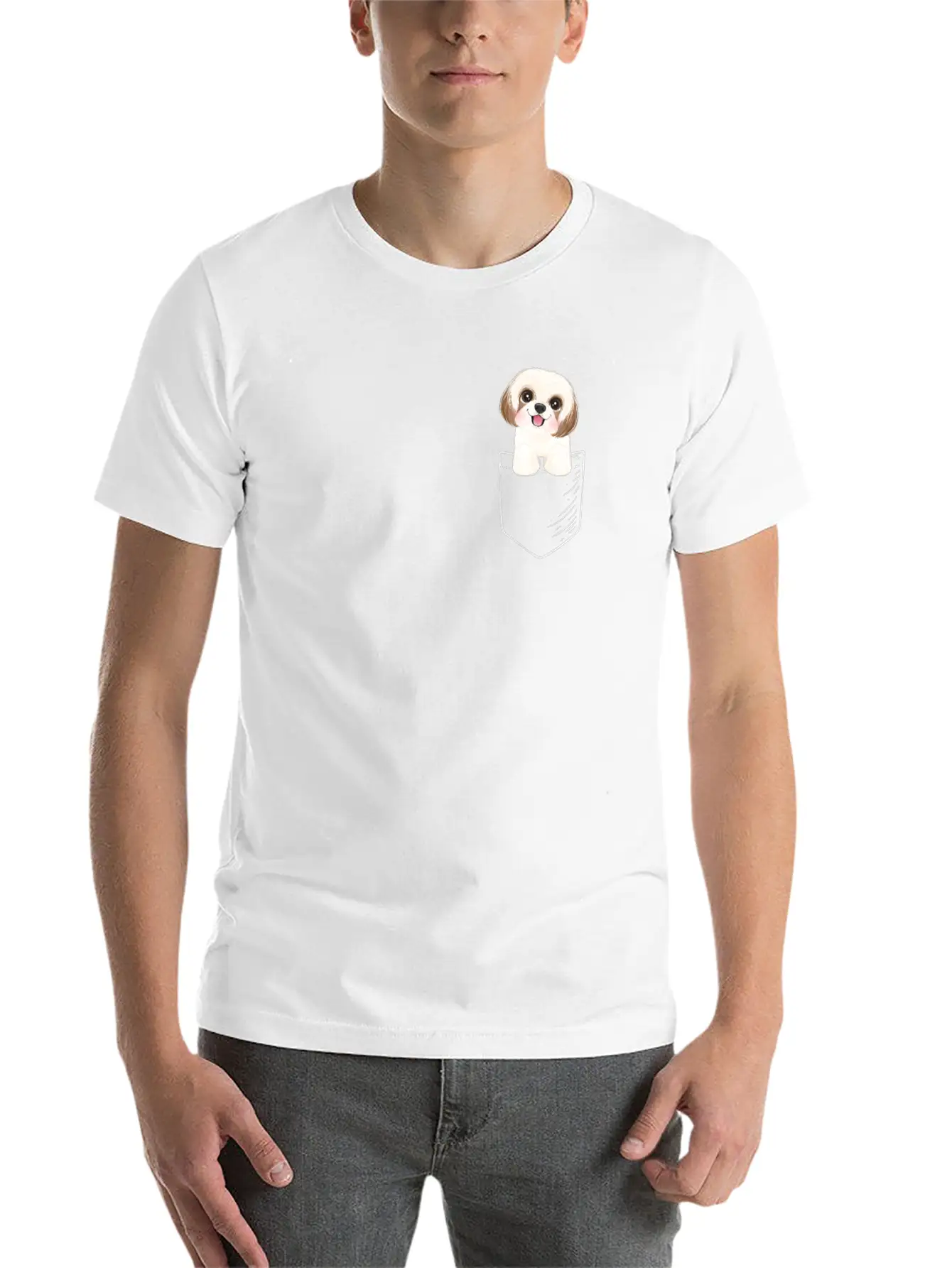 Shih Tzu Unisex Short Sleeve Soft Cotton T-Shirt – Casual Everyday Wear