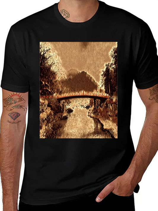 Shinkyo Bridge - Nikko, Japan Stylish Everyday T-Shirt – Unisex Basic Cotton Tee