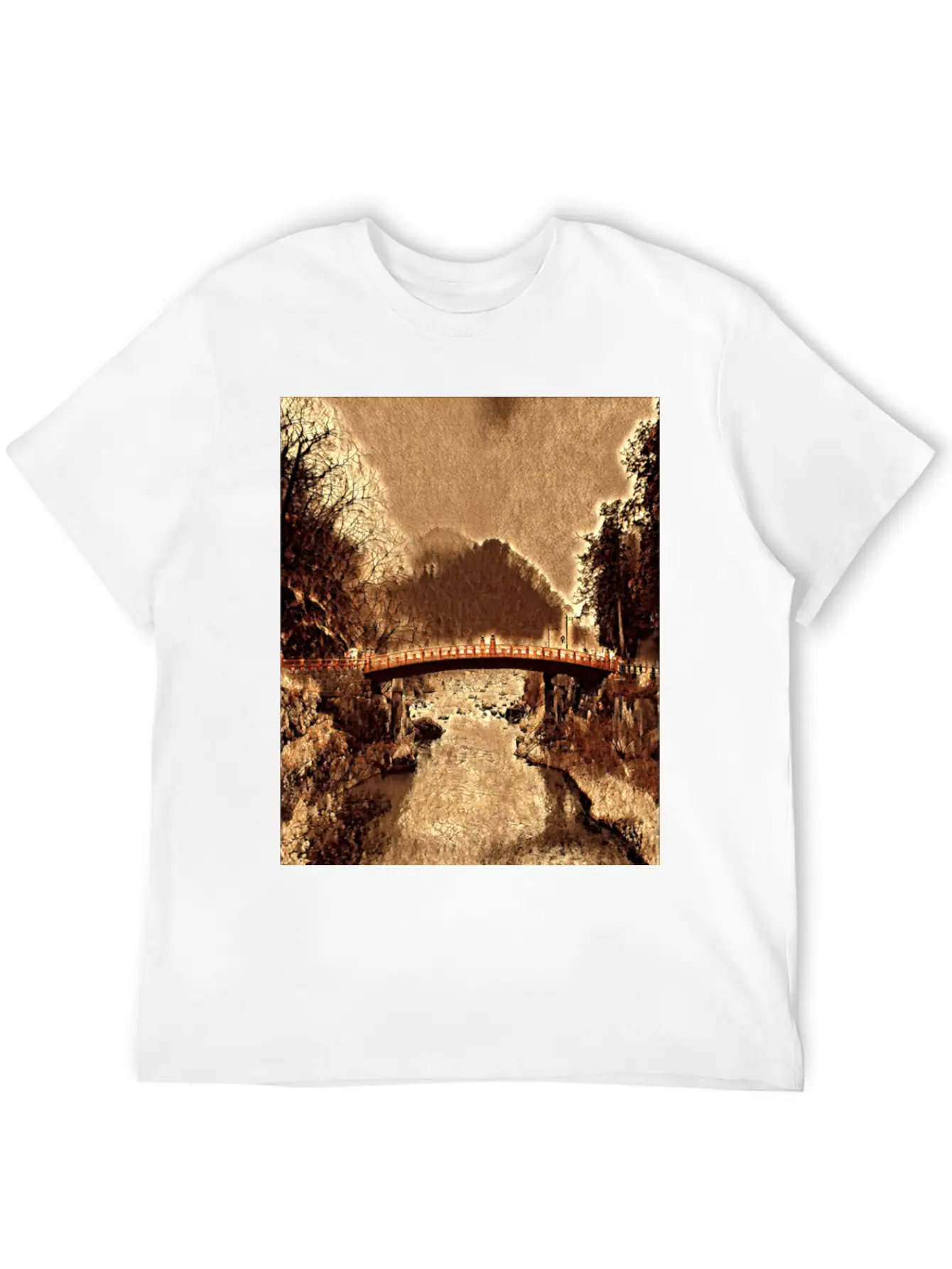 Shinkyo Bridge - Nikko, Japan Stylish Everyday T-Shirt – Unisex Basic Cotton Tee
