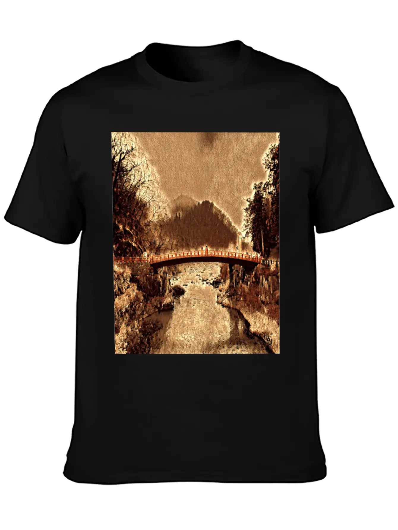Shinkyo Bridge - Nikko, Japan Stylish Everyday T-Shirt – Unisex Basic Cotton Tee