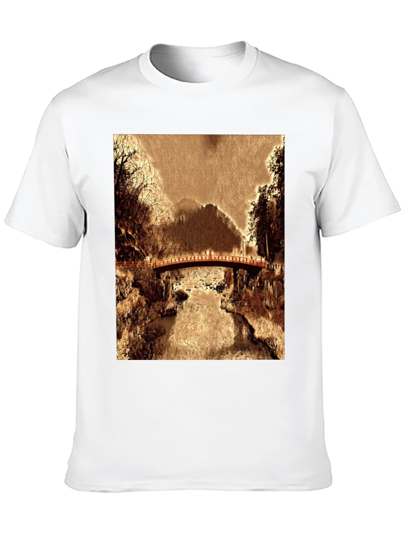 Shinkyo Bridge - Nikko, Japan Stylish Everyday T-Shirt – Unisex Basic Cotton Tee