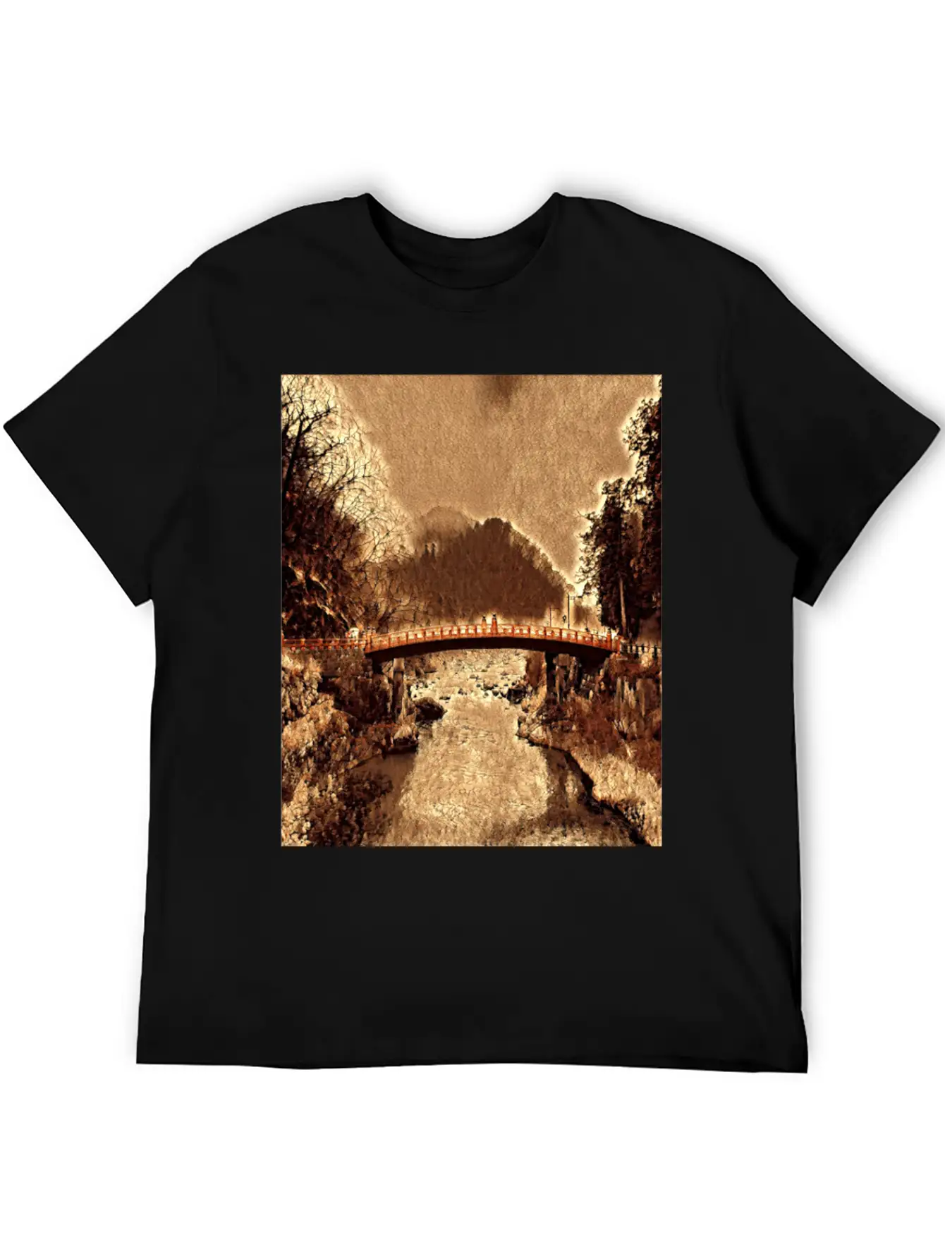 Shinkyo Bridge - Nikko, Japan Stylish Everyday T-Shirt – Unisex Basic Cotton Tee