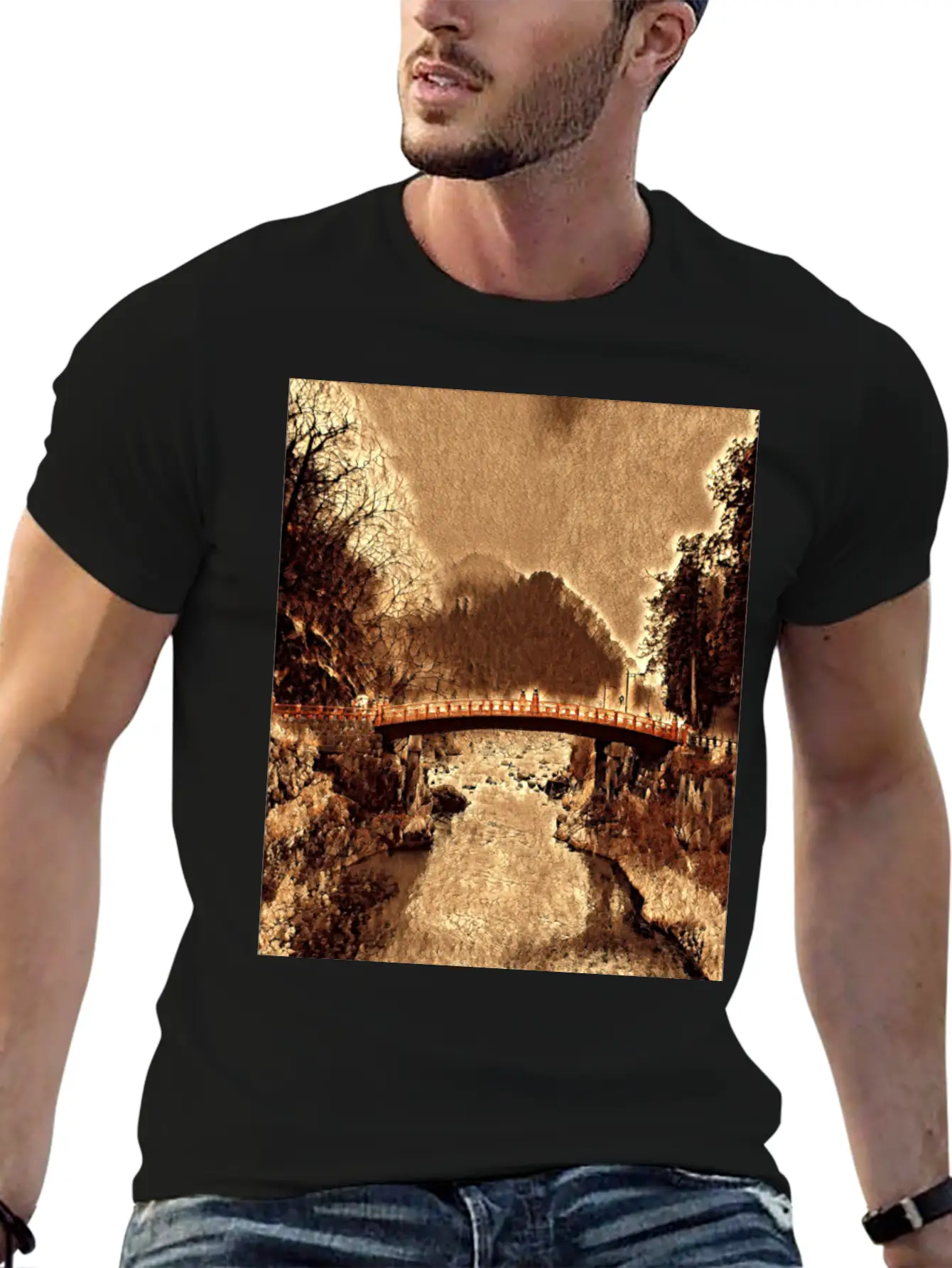Shinkyo Bridge - Nikko, Japan Stylish Everyday T-Shirt – Unisex Basic Cotton Tee
