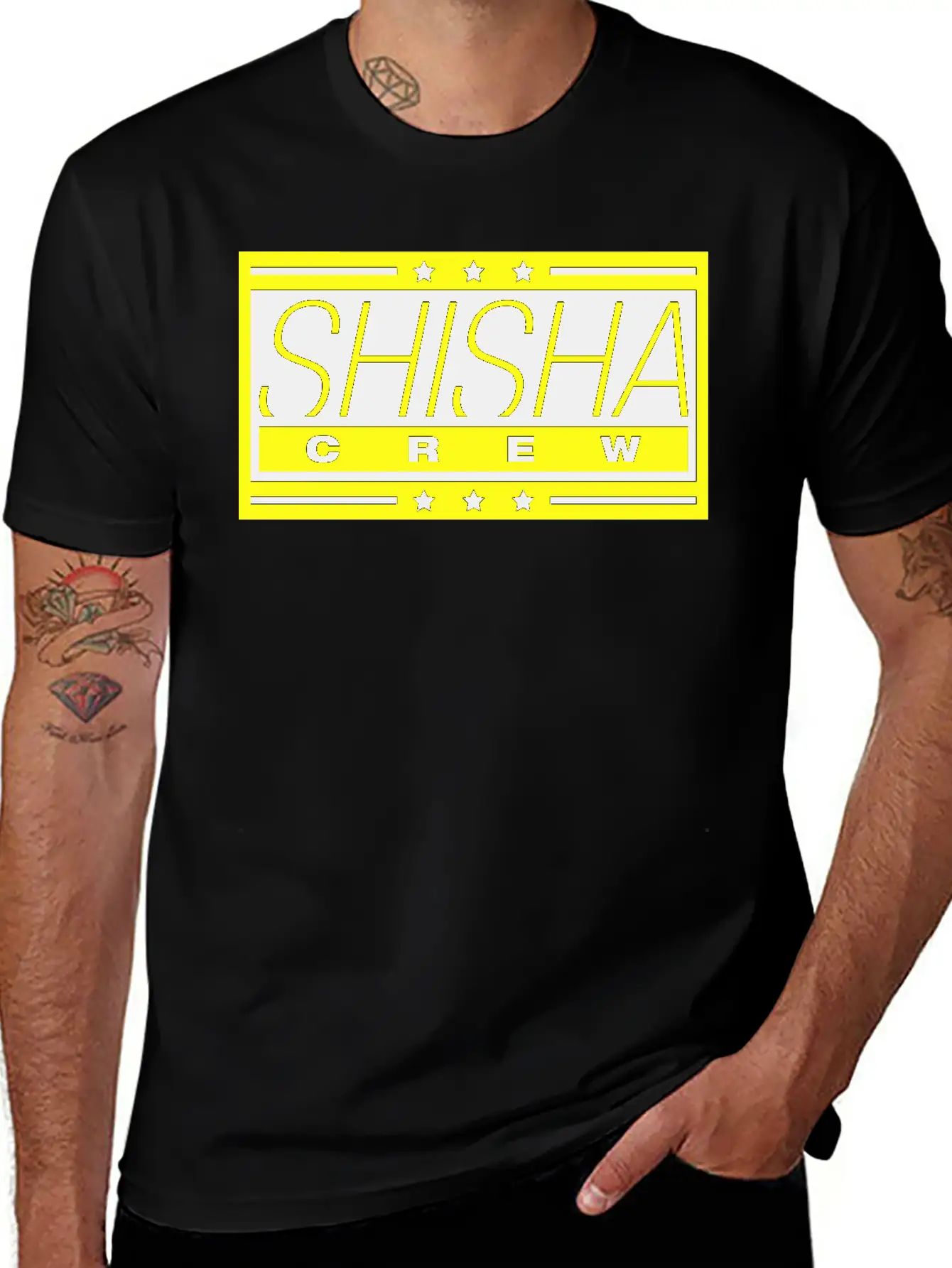 Shisha_crew_he2 Unisex Short Sleeve Soft Cotton T-Shirt – Casual Everyday Wear