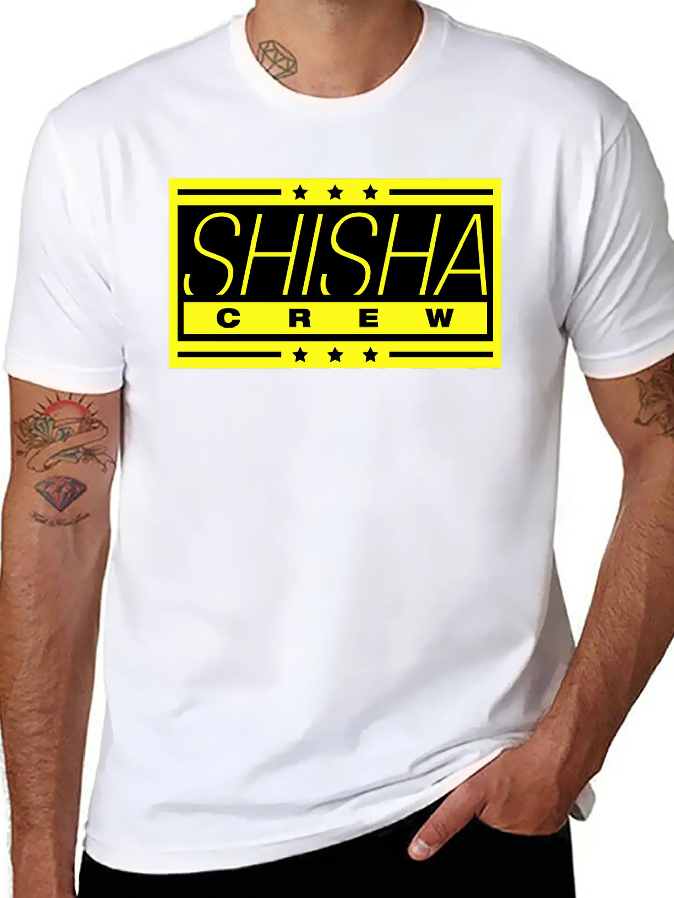 Shisha_crew_he2 Unisex Short Sleeve Soft Cotton T-Shirt – Casual Everyday Wear
