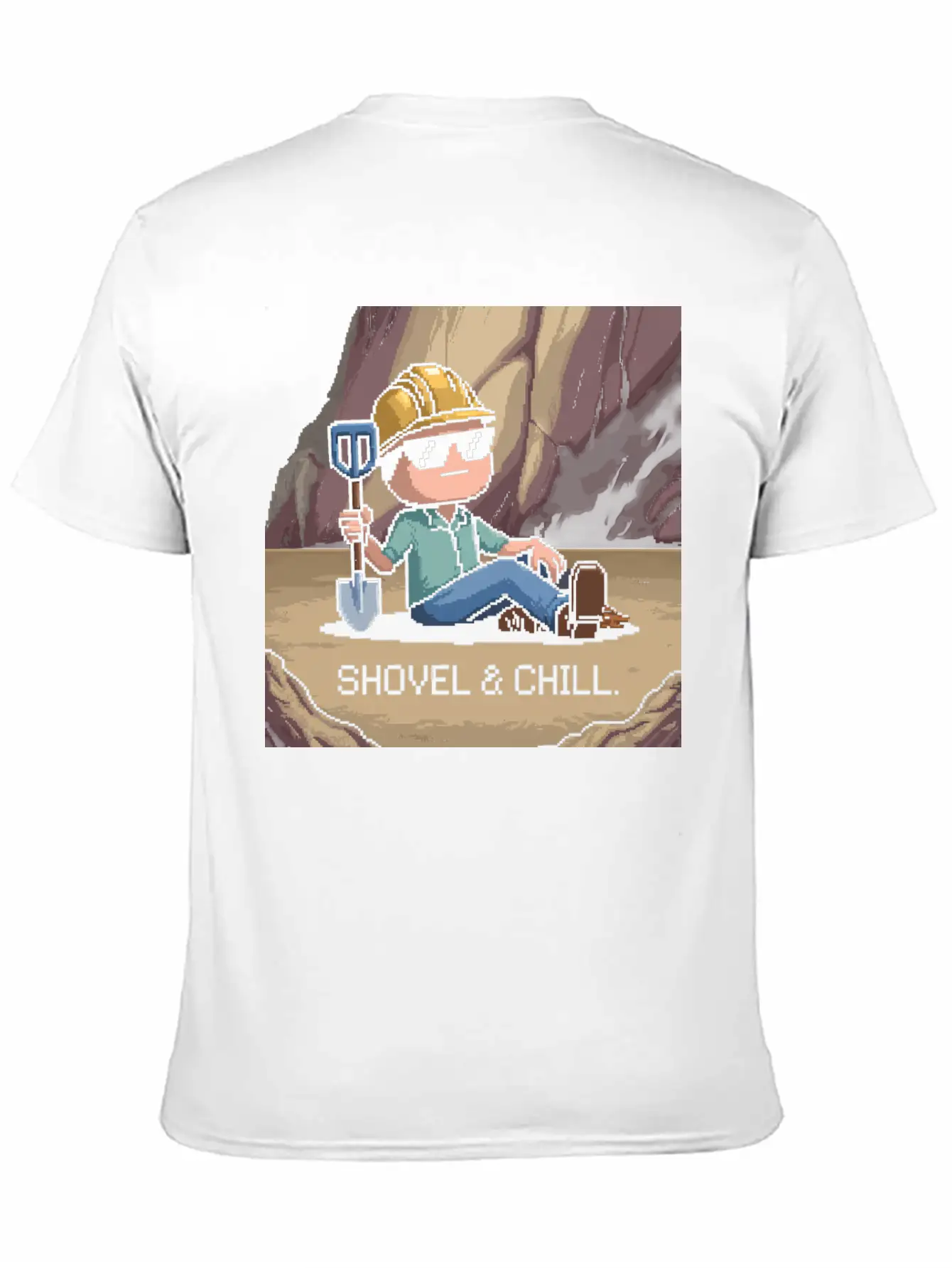 Shovel And Chill 01 Comfortable Minimalist Graphic Tee – Summer Style Essential