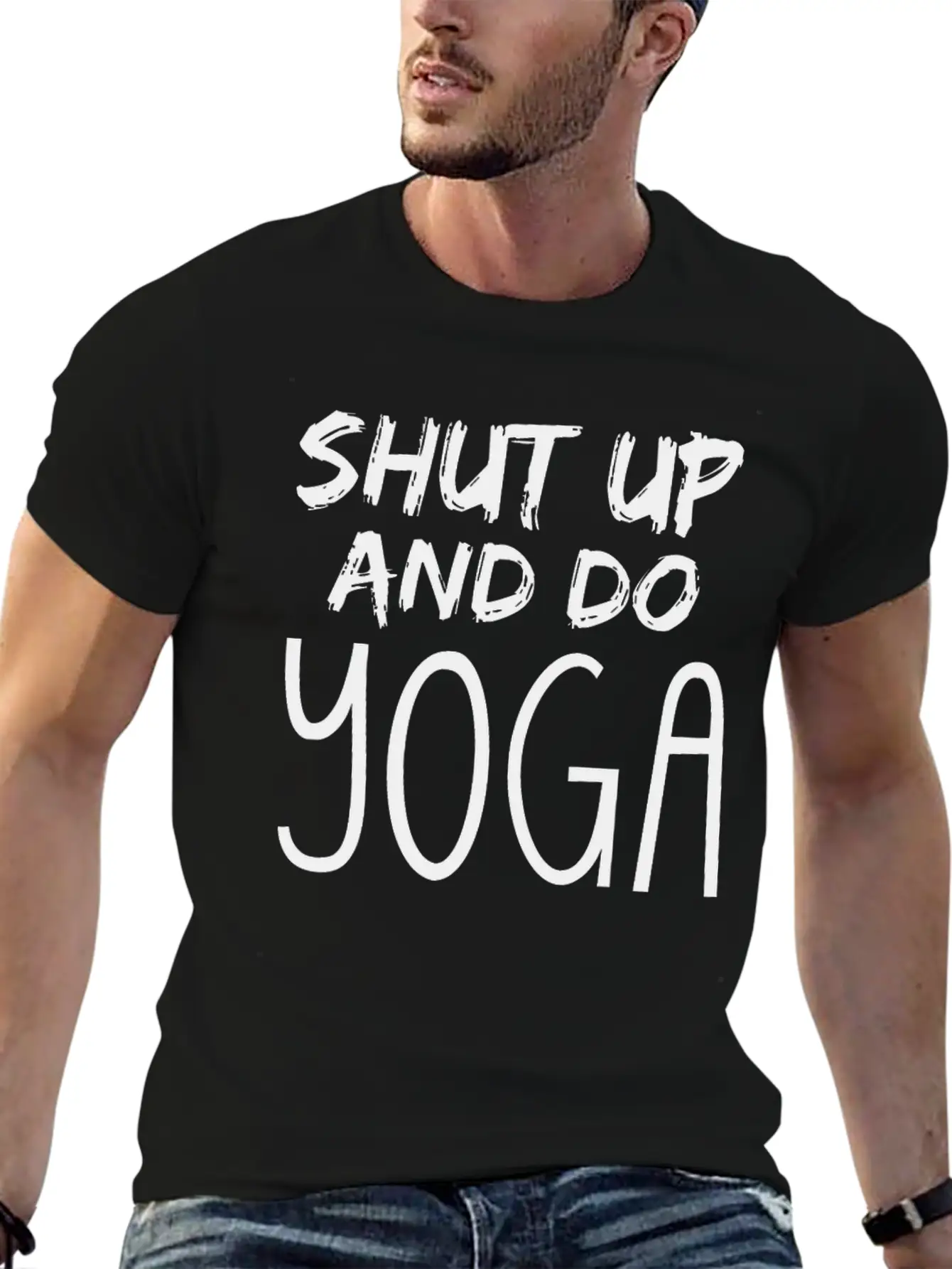 Shut Up And Do Yoga Timeless Short Sleeve Tee – Comfy And Minimalist Design