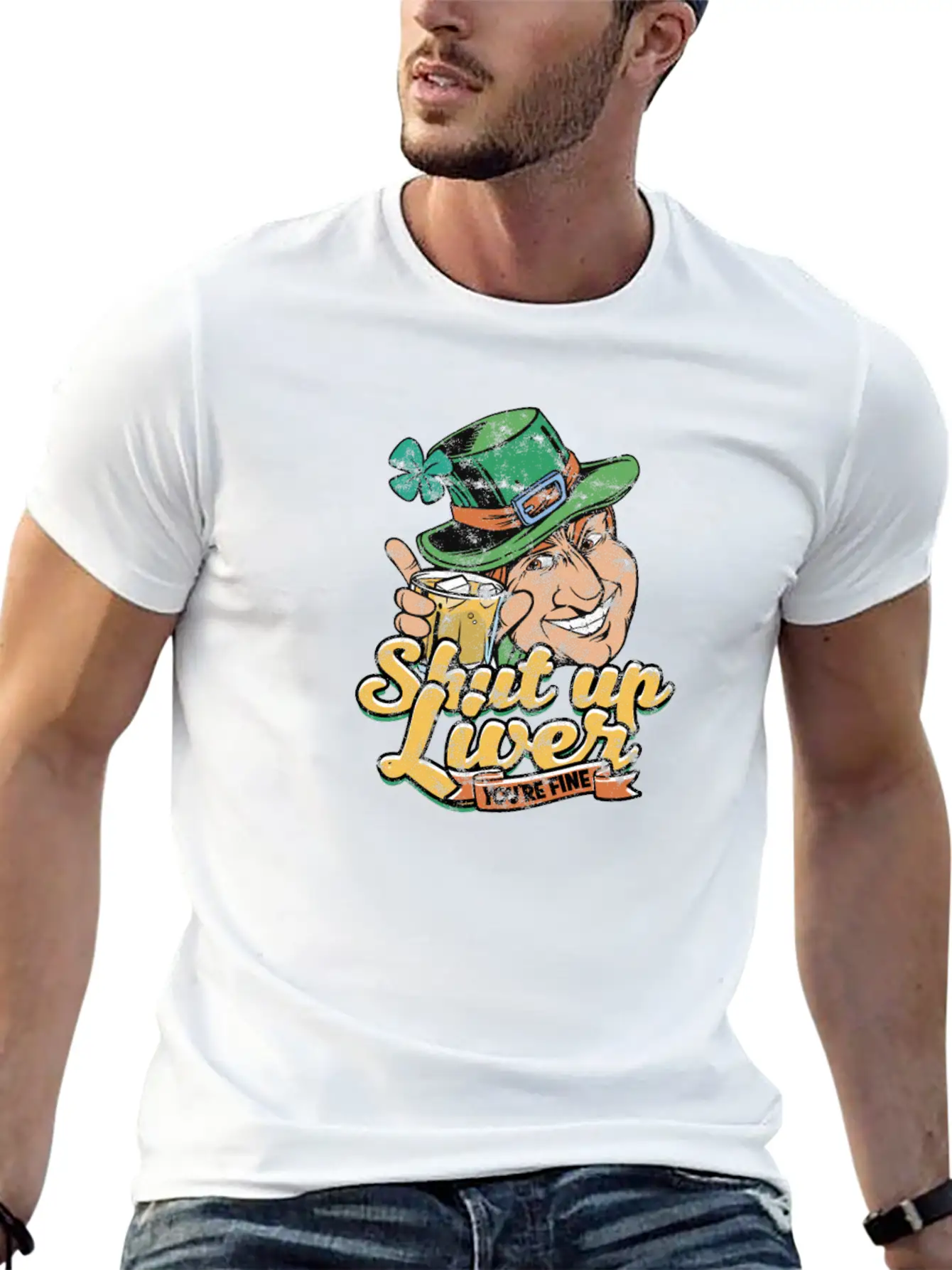 Shut Up Liver You're Fine - Drinking Unisex Short Sleeve Soft Cotton T-Shirt – Casual Everyday Wear