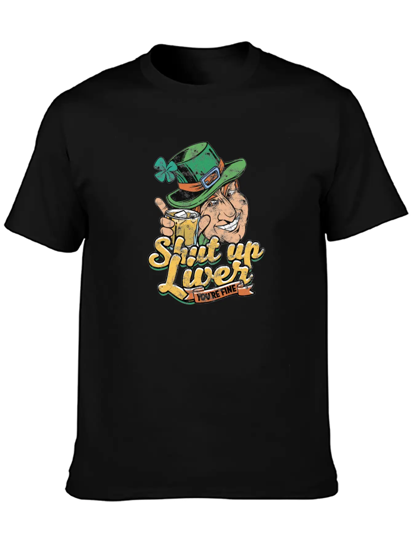 Shut Up Liver You're Fine - Drinking Unisex Short Sleeve Soft Cotton T-Shirt – Casual Everyday Wear