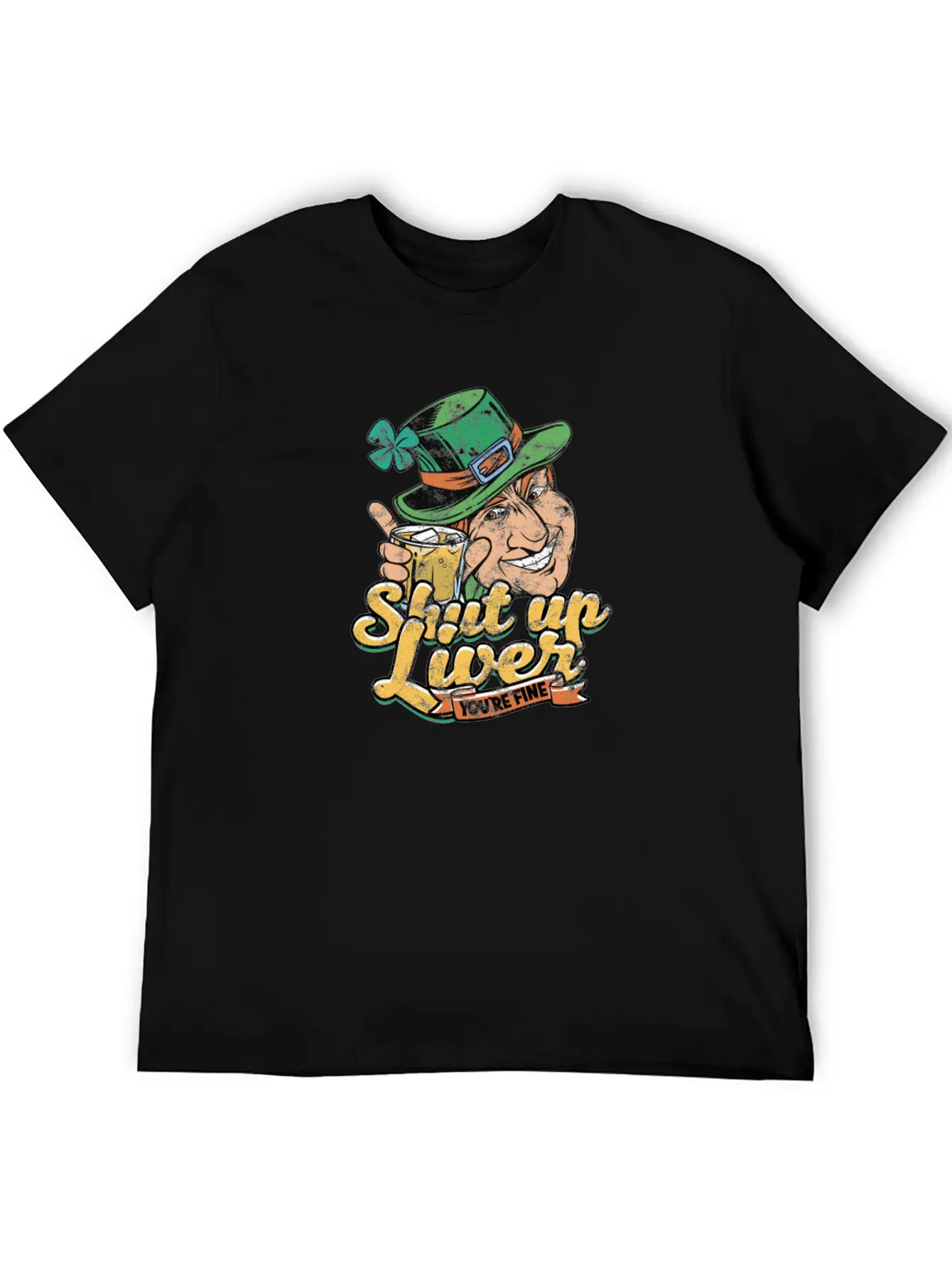 Shut Up Liver You're Fine - Drinking Unisex Short Sleeve Soft Cotton T-Shirt – Casual Everyday Wear