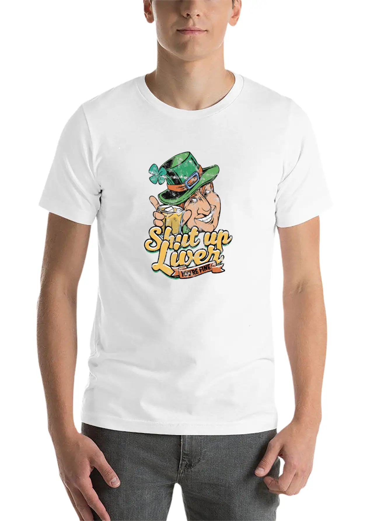 Shut Up Liver You're Fine - Drinking Unisex Short Sleeve Soft Cotton T-Shirt – Casual Everyday Wear