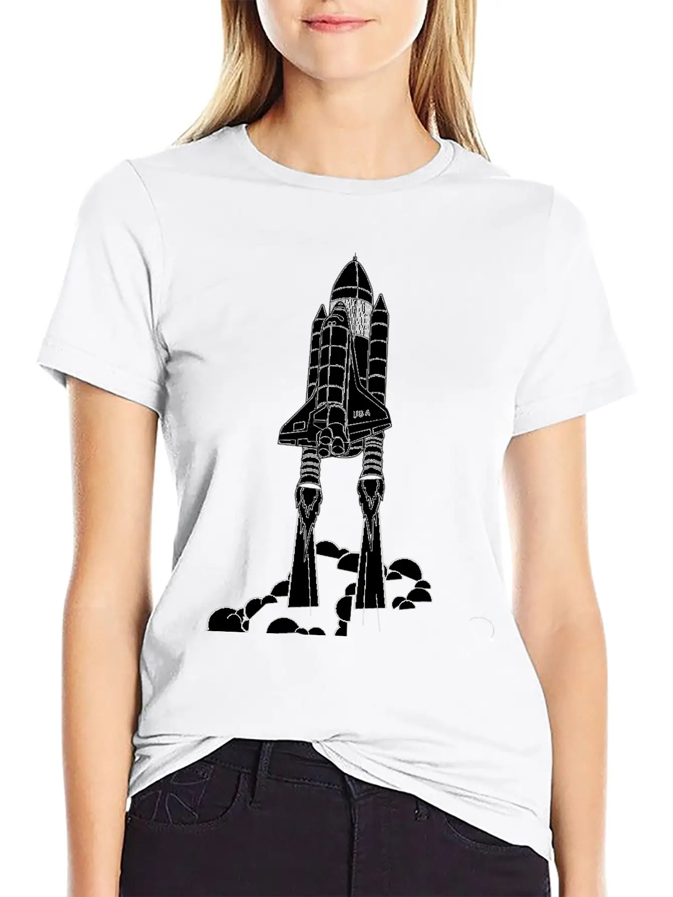 Shuttle Takeoff Unisex Short Sleeve Soft Cotton T-Shirt – Casual Everyday Wear
