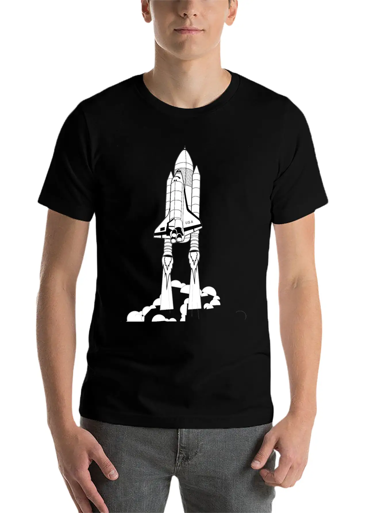Shuttle Takeoff Unisex Short Sleeve Soft Cotton T-Shirt – Casual Everyday Wear