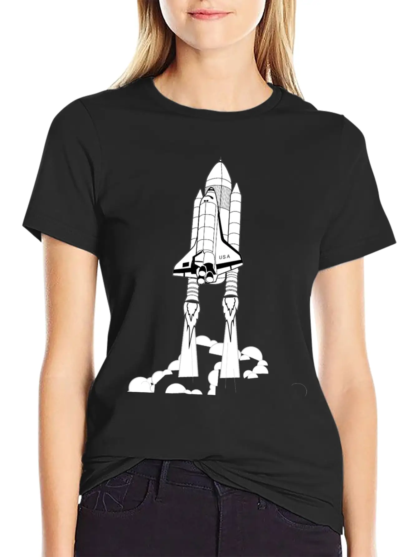 Shuttle Takeoff Unisex Short Sleeve Soft Cotton T-Shirt – Casual Everyday Wear