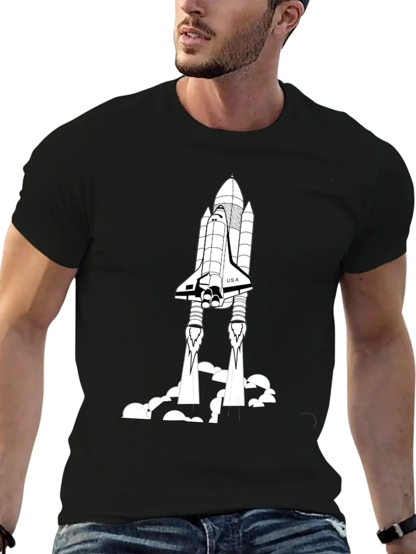 Shuttle Takeoff Unisex Short Sleeve Soft Cotton T-Shirt – Casual Everyday Wear