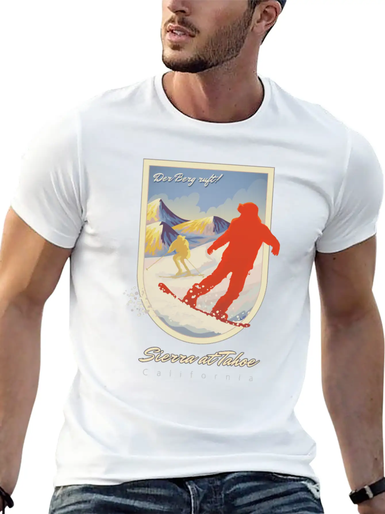 Sierra At Tahoe, California Unisex Short Sleeve Soft Cotton T-Shirt – Casual Everyday Wear