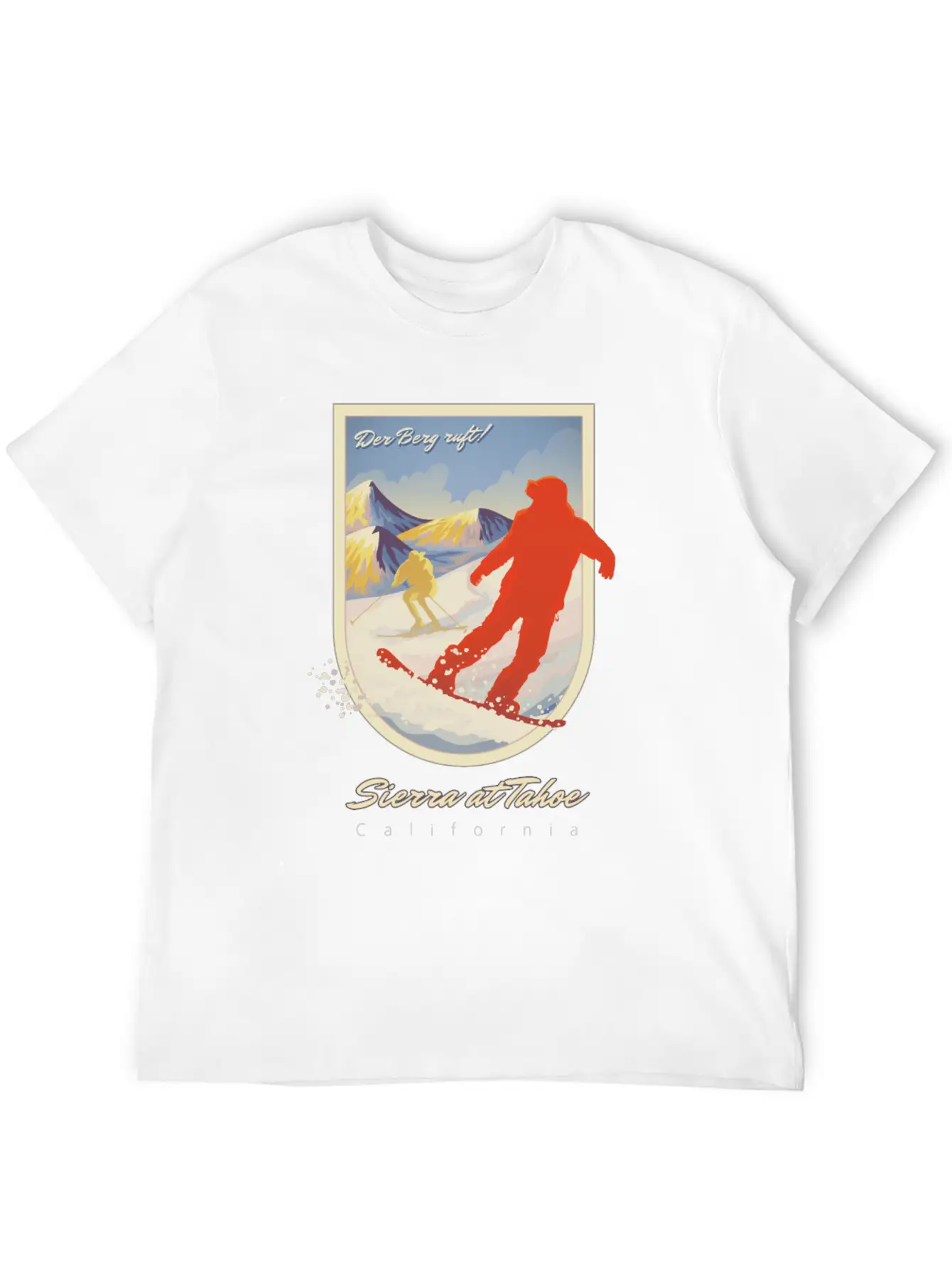 Sierra At Tahoe, California Unisex Short Sleeve Soft Cotton T-Shirt – Casual Everyday Wear