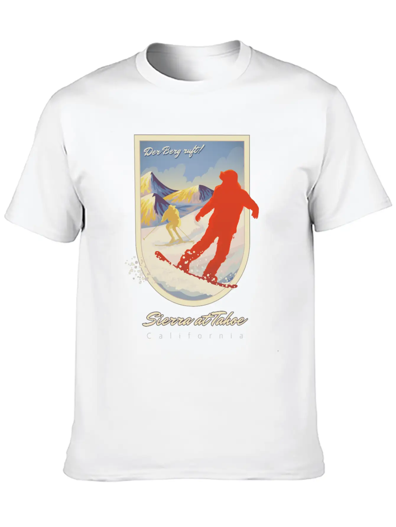 Sierra At Tahoe, California Unisex Short Sleeve Soft Cotton T-Shirt – Casual Everyday Wear