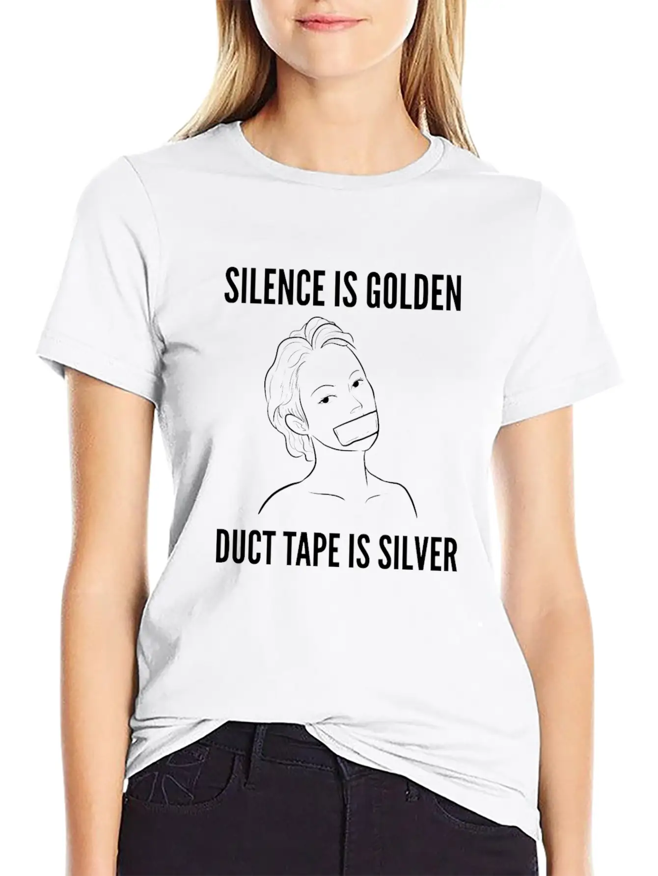 Silence Is Golden Rude Girl Gift Comfortable Minimalist Graphic Tee – Summer Style Essential