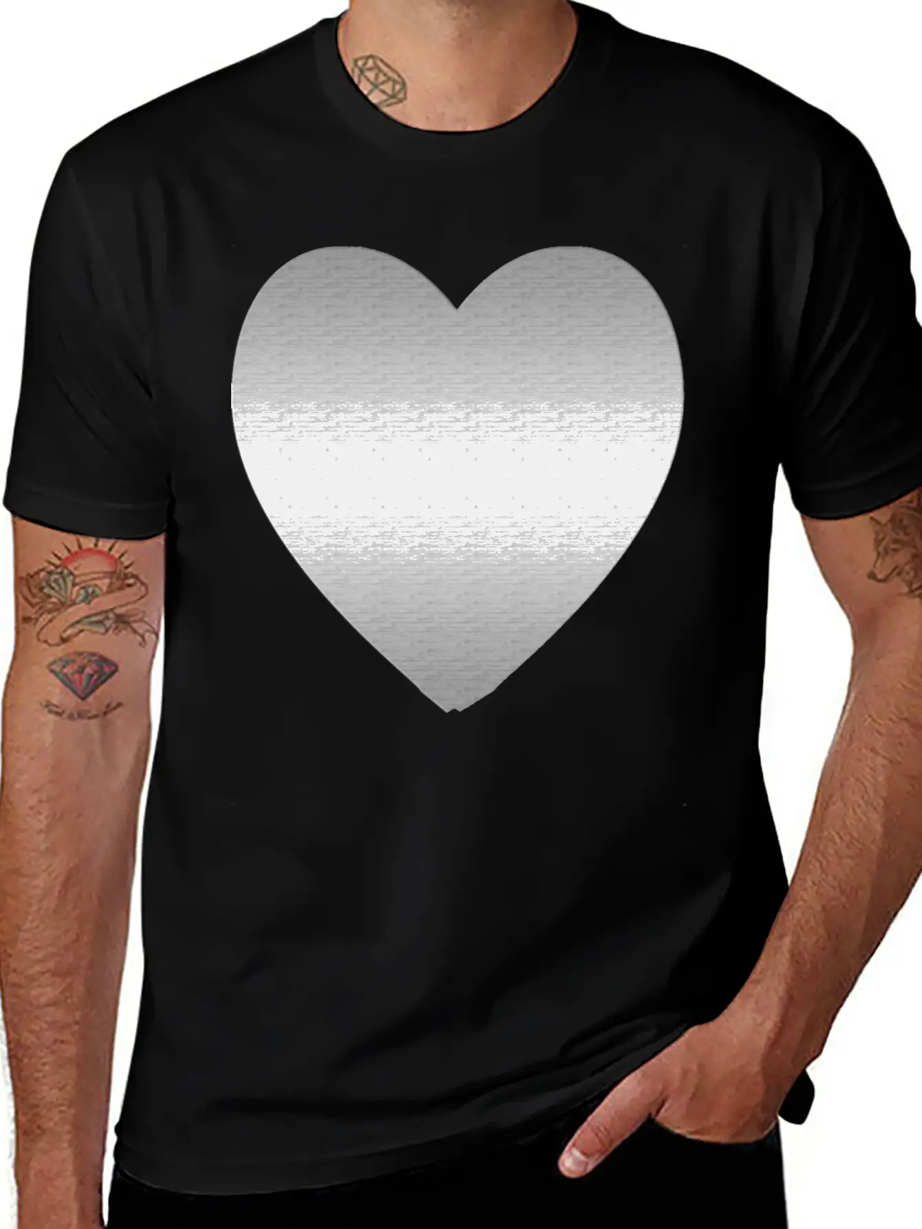 Silver Heart Stylish Everyday T-Shirt – Unisex Basic Cotton Tee