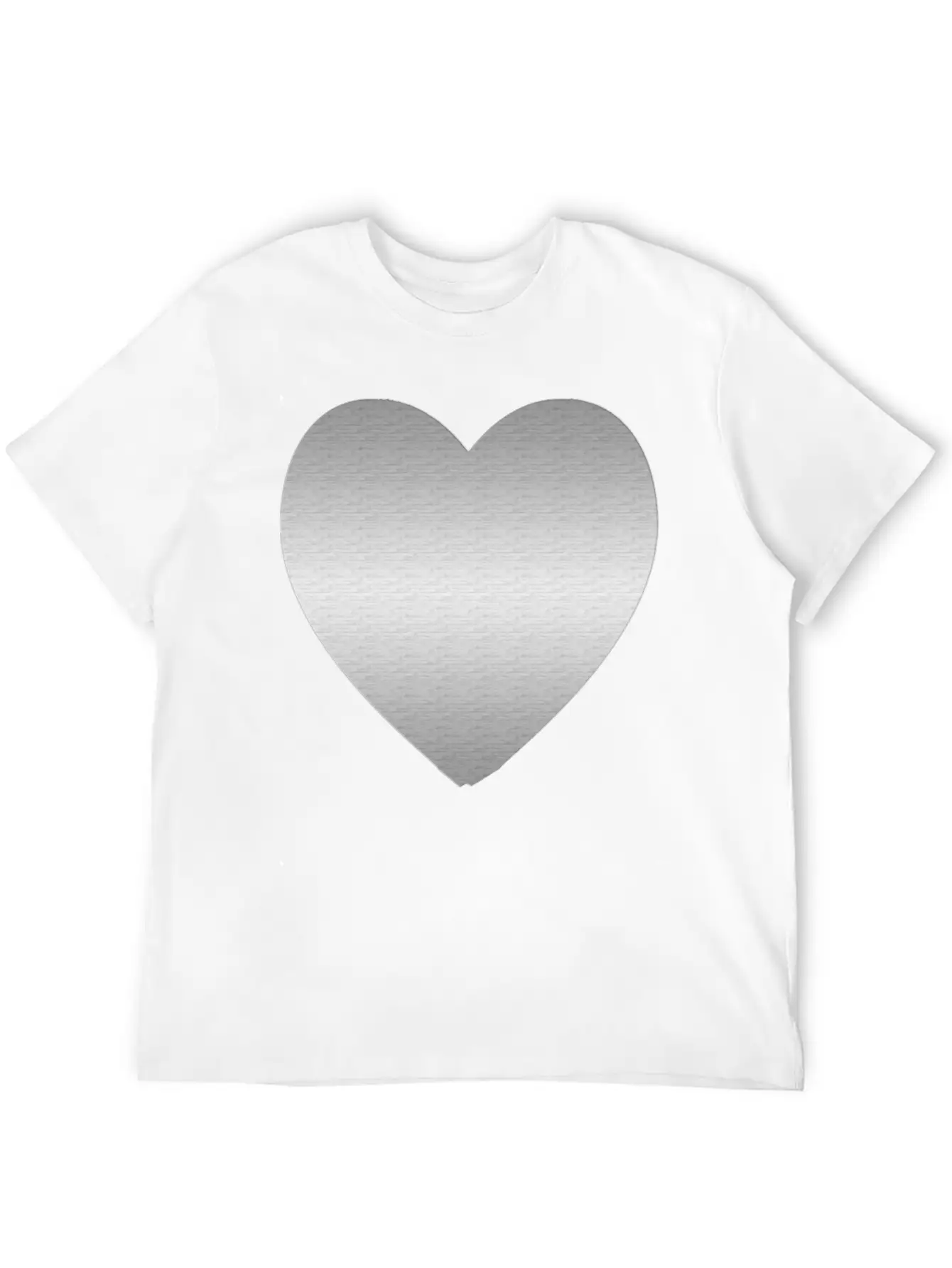 Silver Heart Stylish Everyday T-Shirt – Unisex Basic Cotton Tee