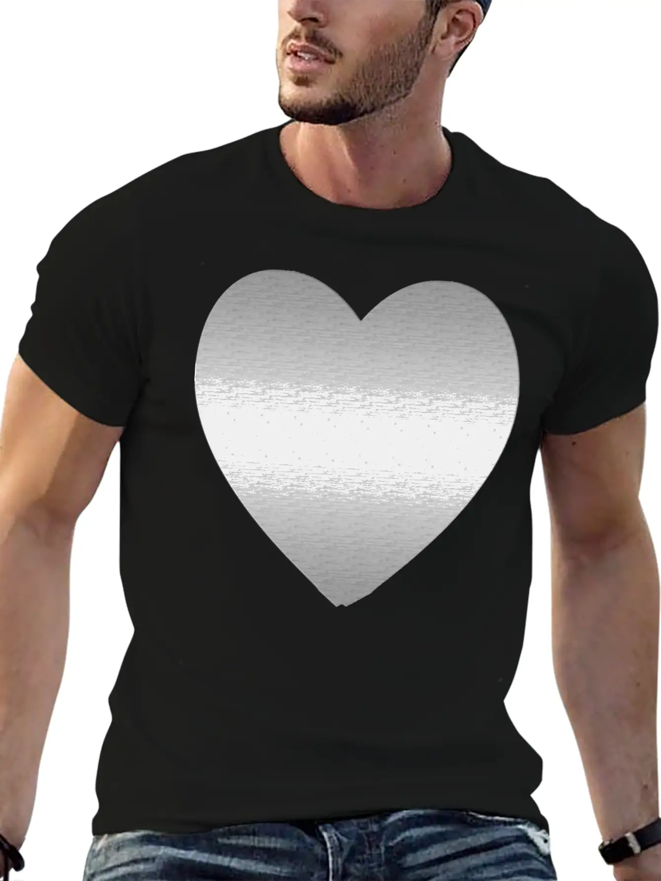 Silver Heart Stylish Everyday T-Shirt – Unisex Basic Cotton Tee