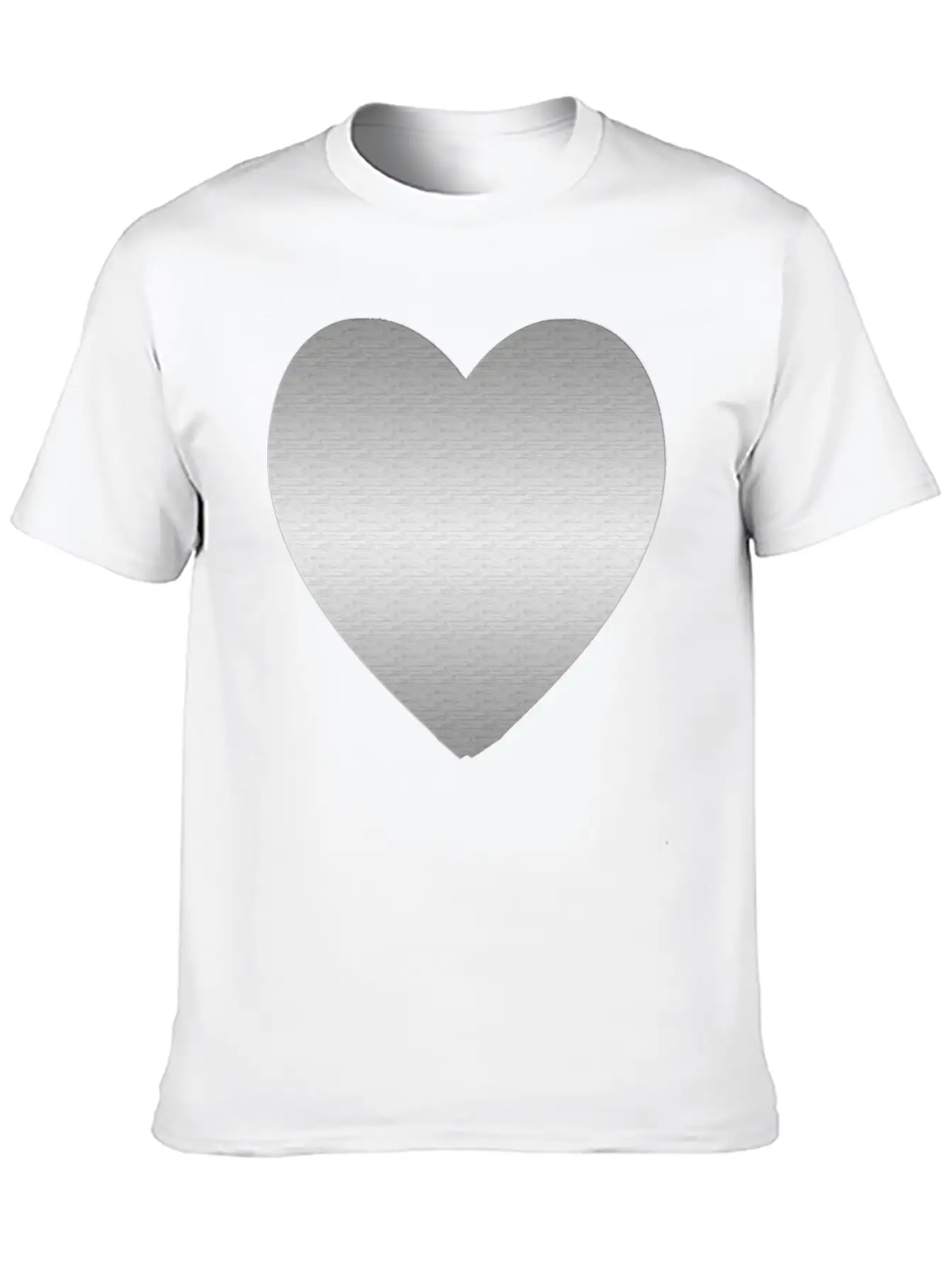 Silver Heart Stylish Everyday T-Shirt – Unisex Basic Cotton Tee