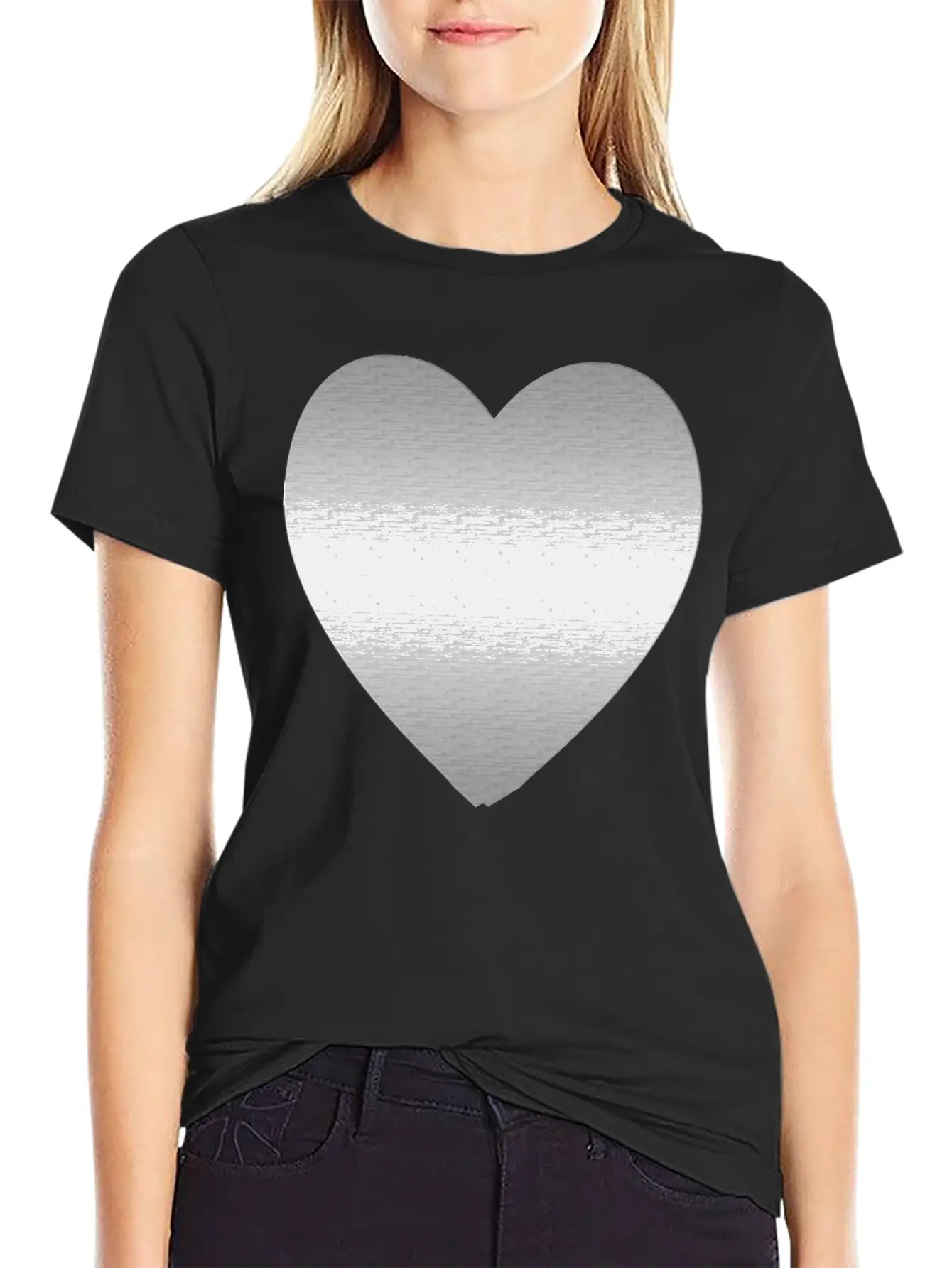 Silver Heart Stylish Everyday T-Shirt – Unisex Basic Cotton Tee