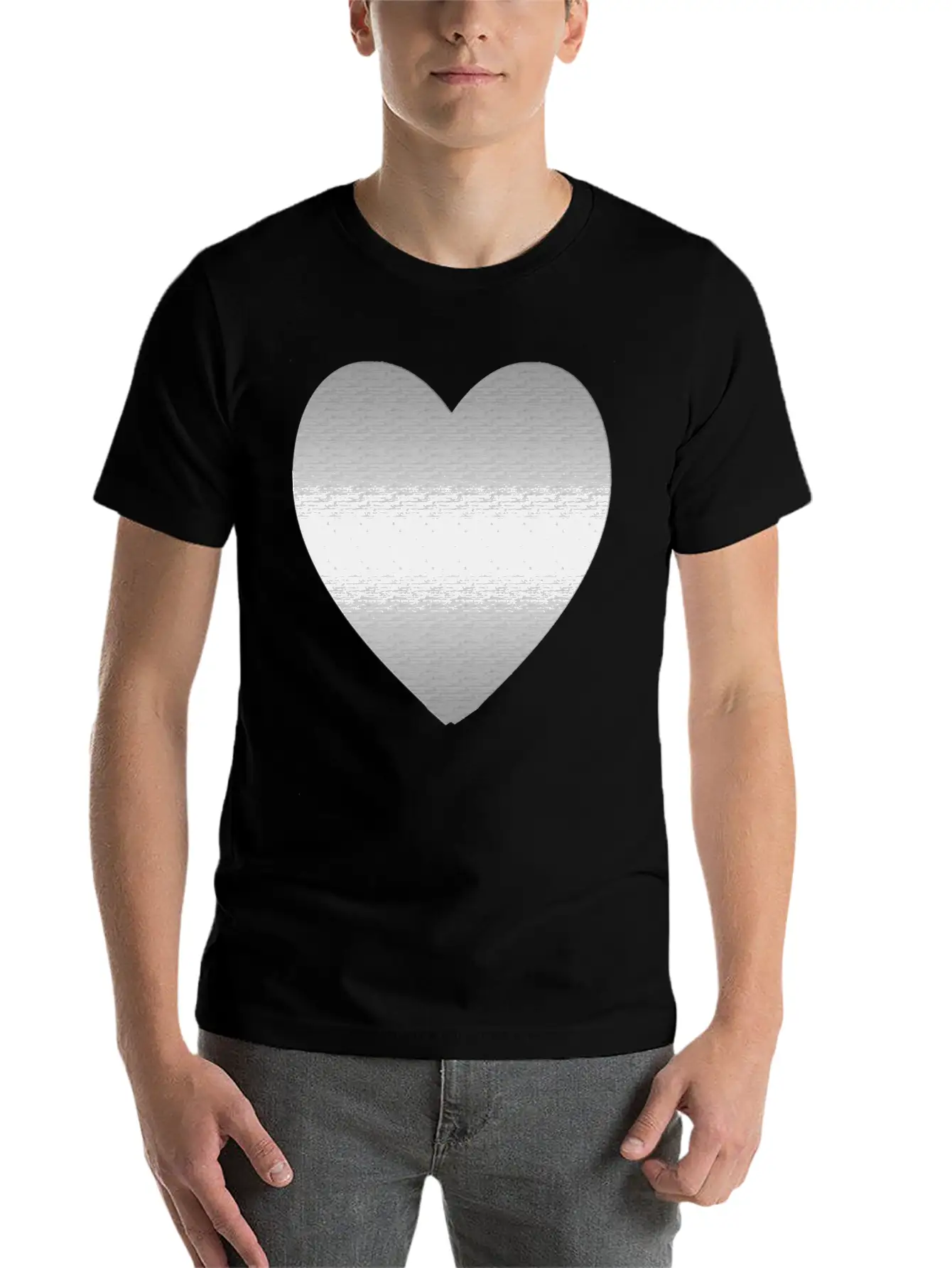 Silver Heart Stylish Everyday T-Shirt – Unisex Basic Cotton Tee