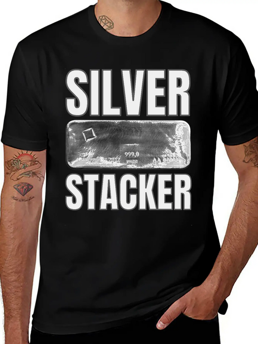 Silver Stacker | Good Delivery Silver Bar Unisex Short Sleeve Soft Cotton T-Shirt – Casual Everyday Wear
