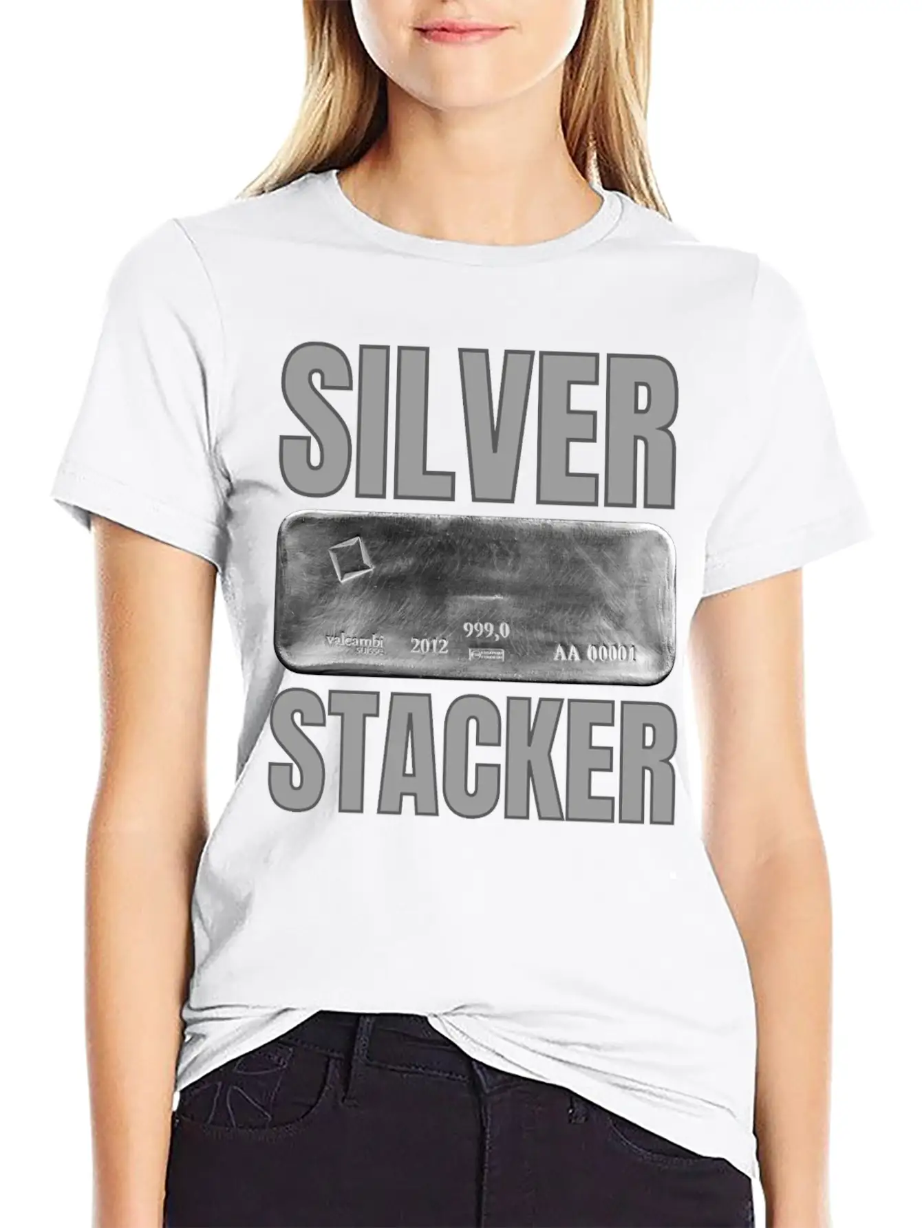 Silver Stacker | Good Delivery Silver Bar Unisex Short Sleeve Soft Cotton T-Shirt – Casual Everyday Wear