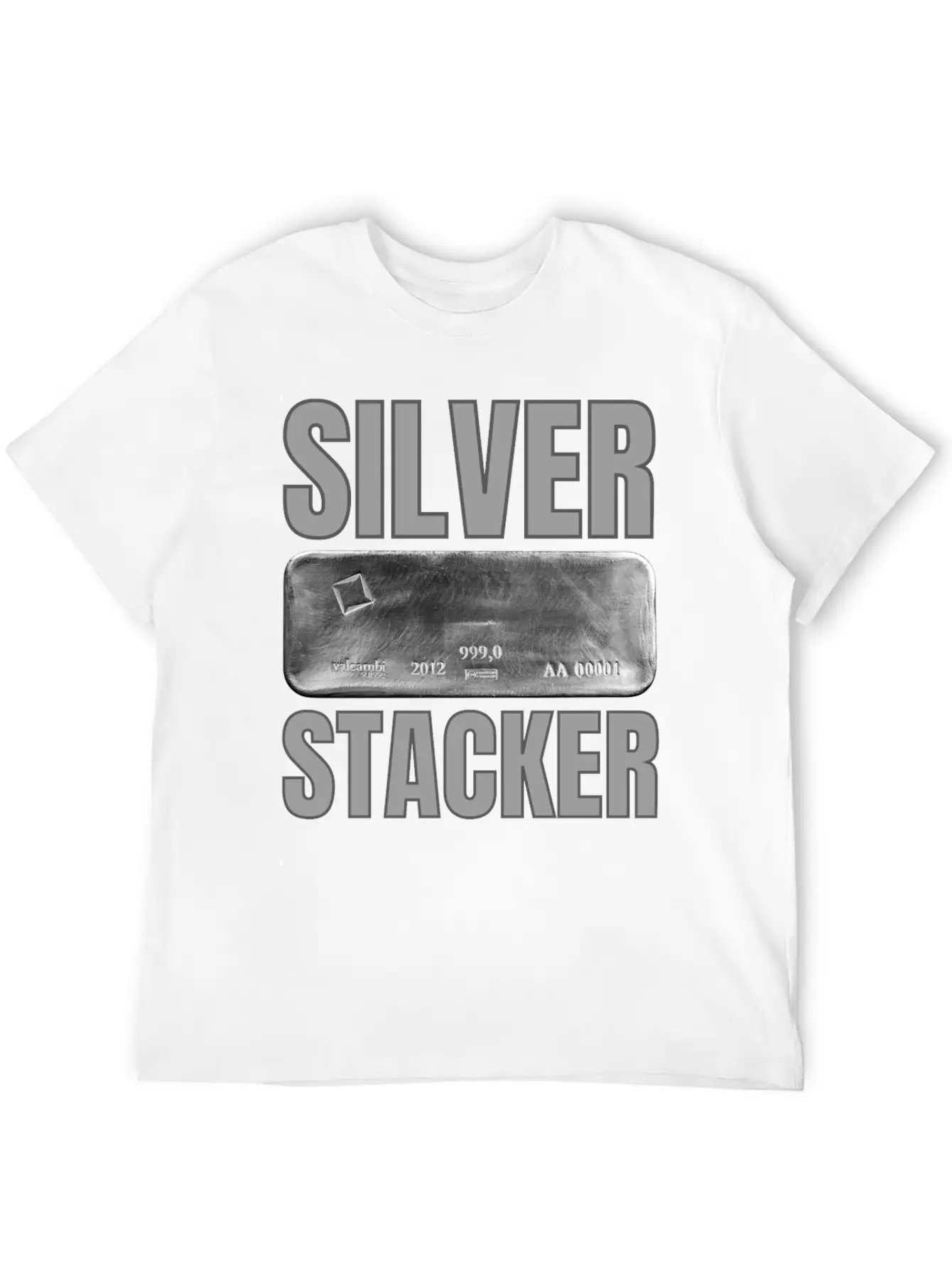 Silver Stacker | Good Delivery Silver Bar Unisex Short Sleeve Soft Cotton T-Shirt – Casual Everyday Wear