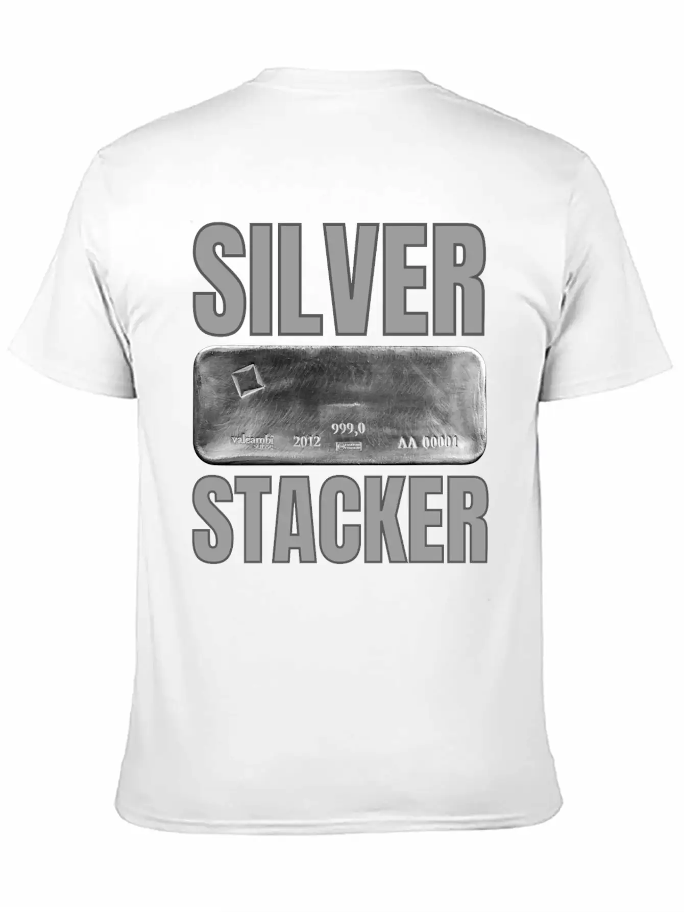 Silver Stacker | Good Delivery Silver Bar Unisex Short Sleeve Soft Cotton T-Shirt – Casual Everyday Wear