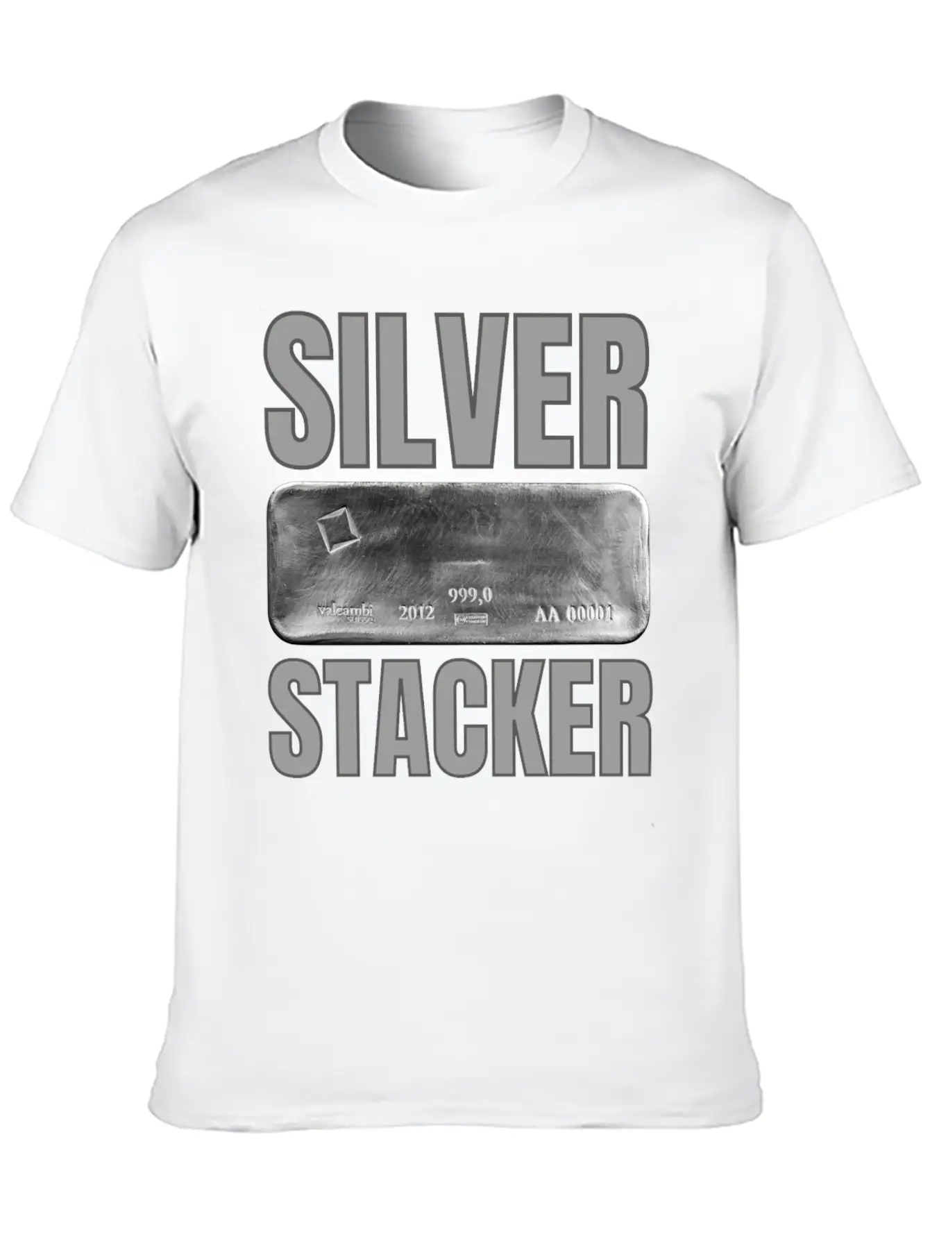 Silver Stacker | Good Delivery Silver Bar Unisex Short Sleeve Soft Cotton T-Shirt – Casual Everyday Wear