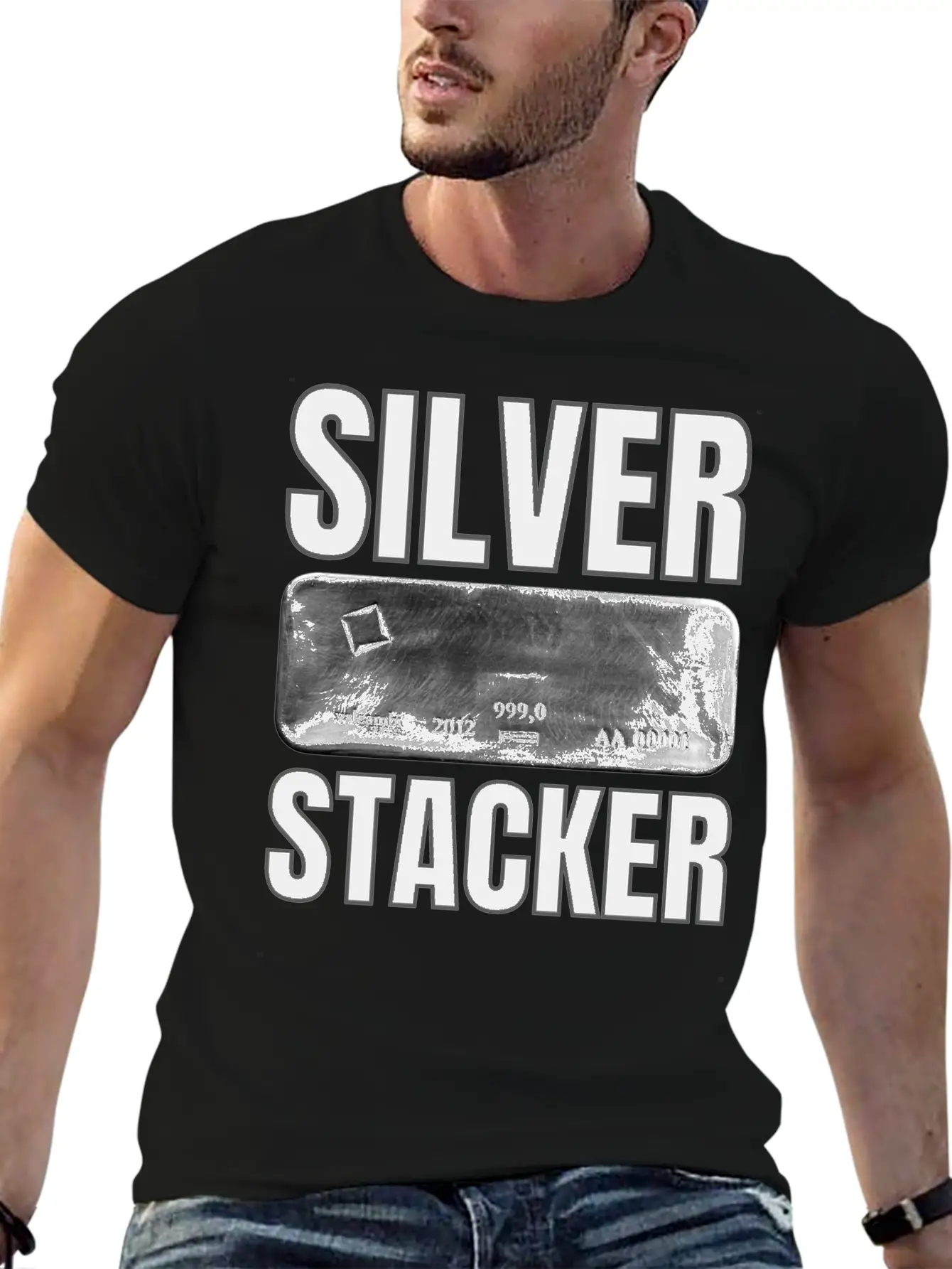 Silver Stacker | Good Delivery Silver Bar Unisex Short Sleeve Soft Cotton T-Shirt – Casual Everyday Wear