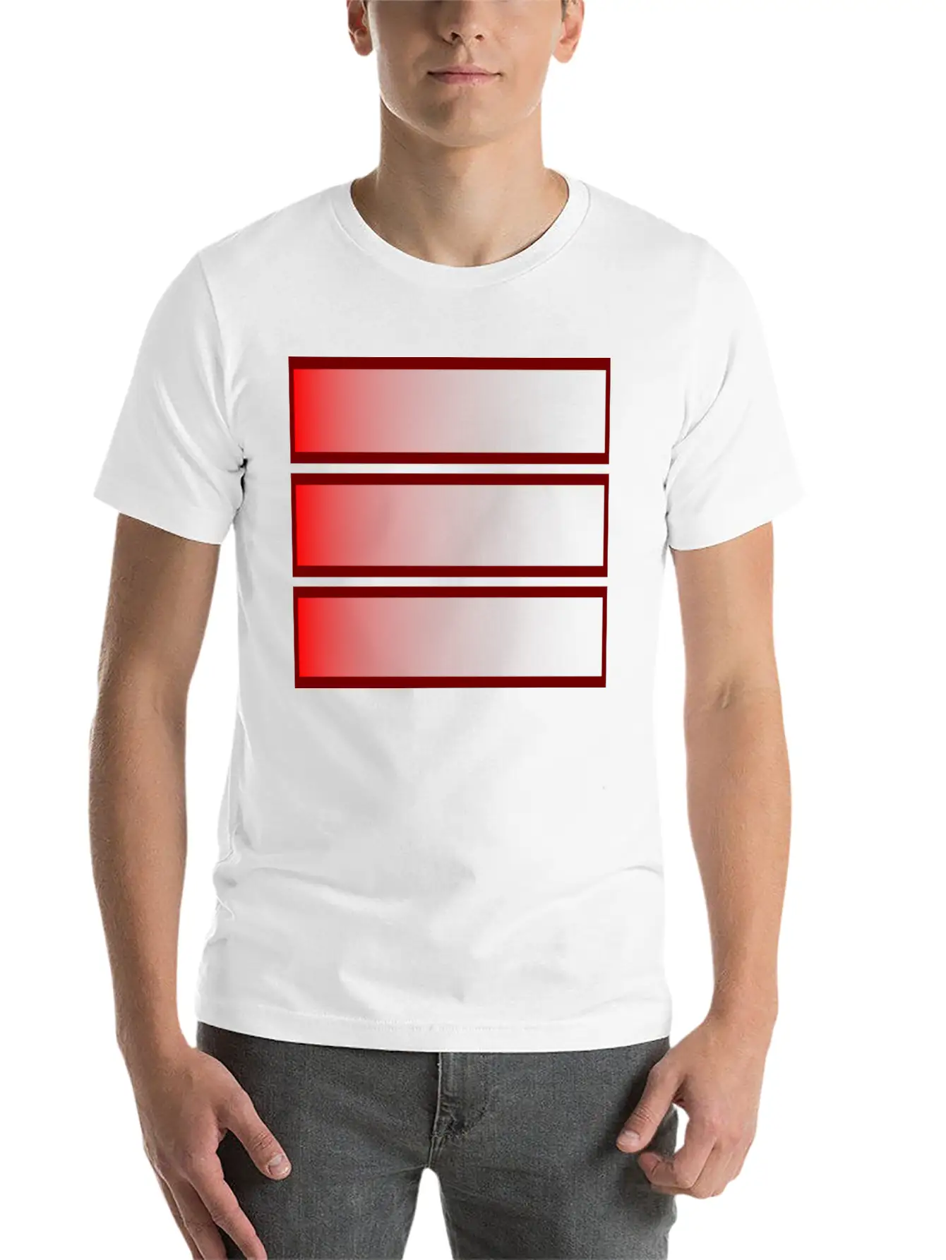 Simple Geometric Motif - Low Battery Timeless Short Sleeve Tee – Comfy And Minimalist Design