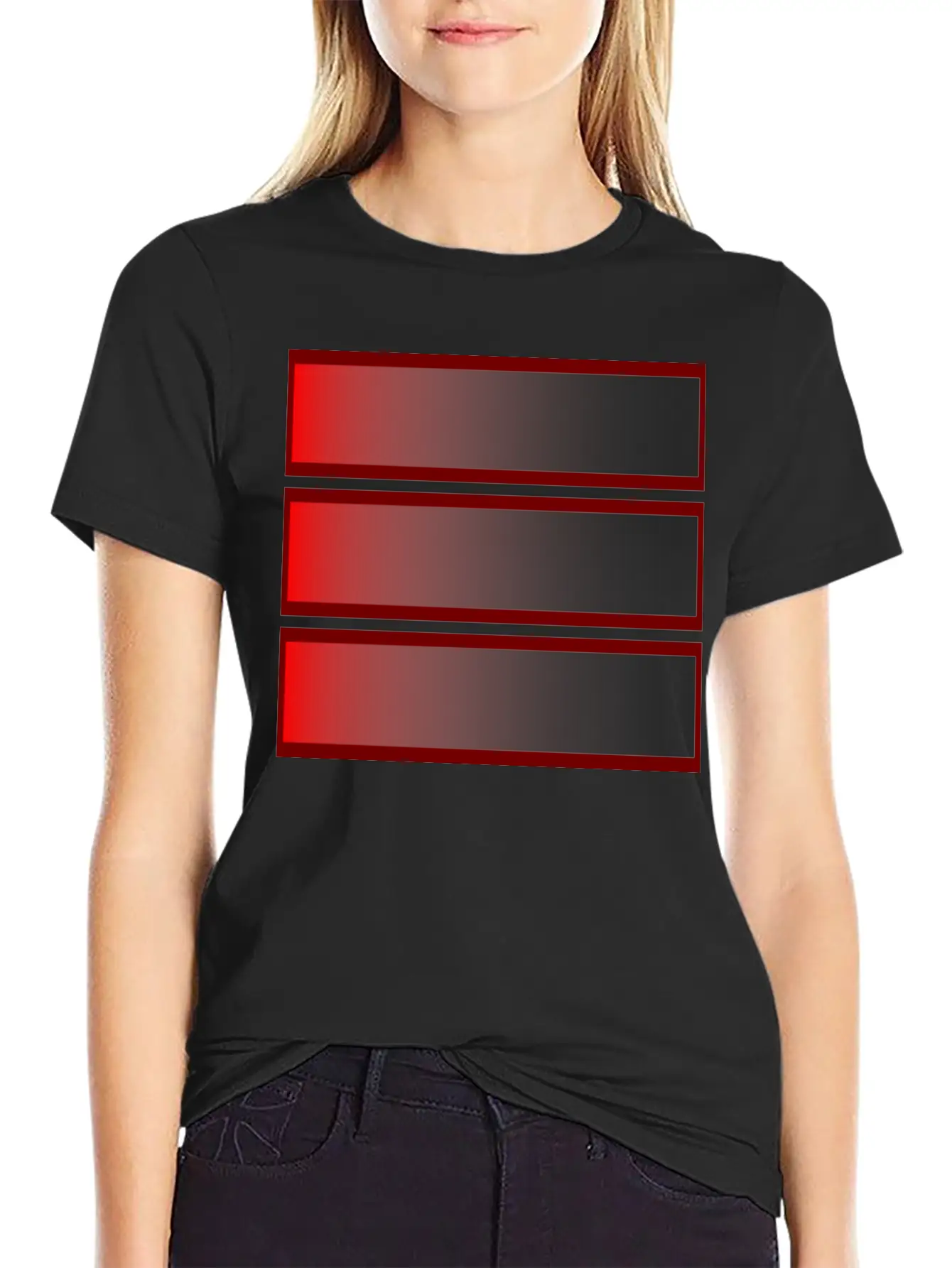 Simple Geometric Motif - Low Battery Timeless Short Sleeve Tee – Comfy And Minimalist Design