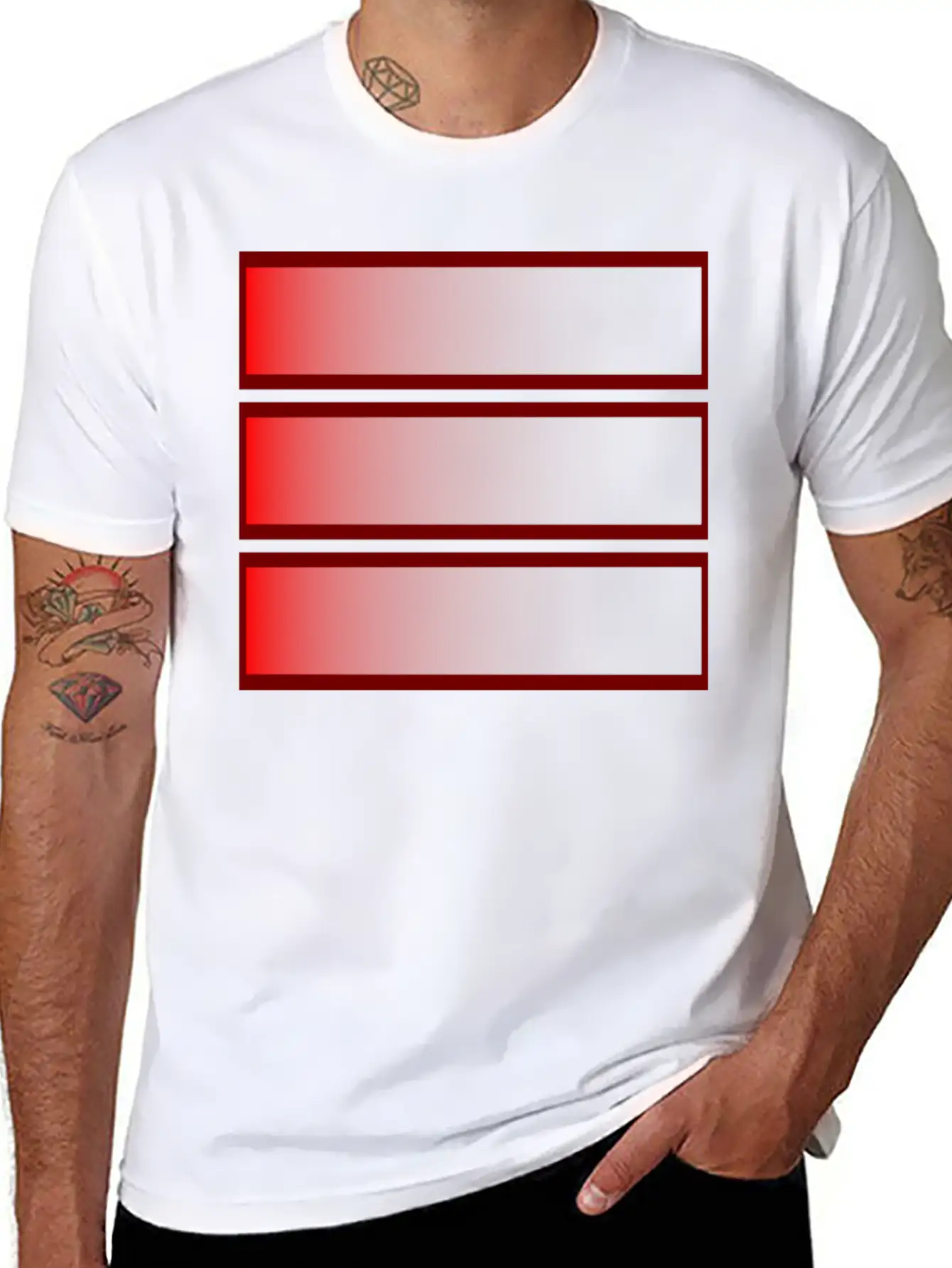 Simple Geometric Motif - Low Battery Timeless Short Sleeve Tee – Comfy And Minimalist Design